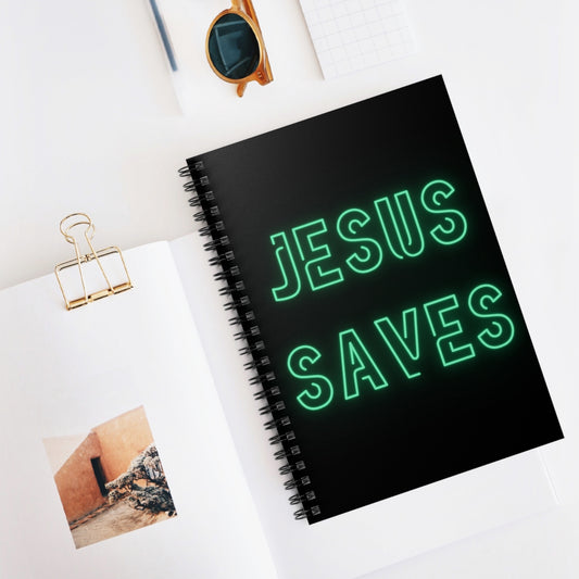 Jesus Saves Spiral Notebook - Ruled Line