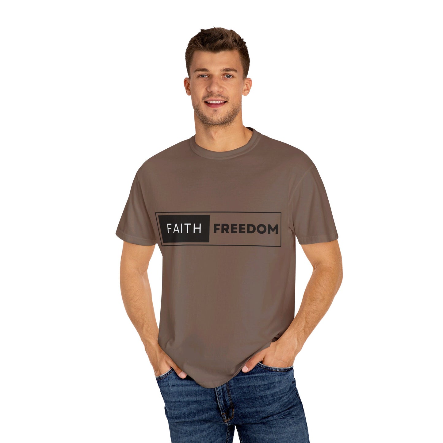 Faith Freedom Unisex Garment-Dyed T-shirt