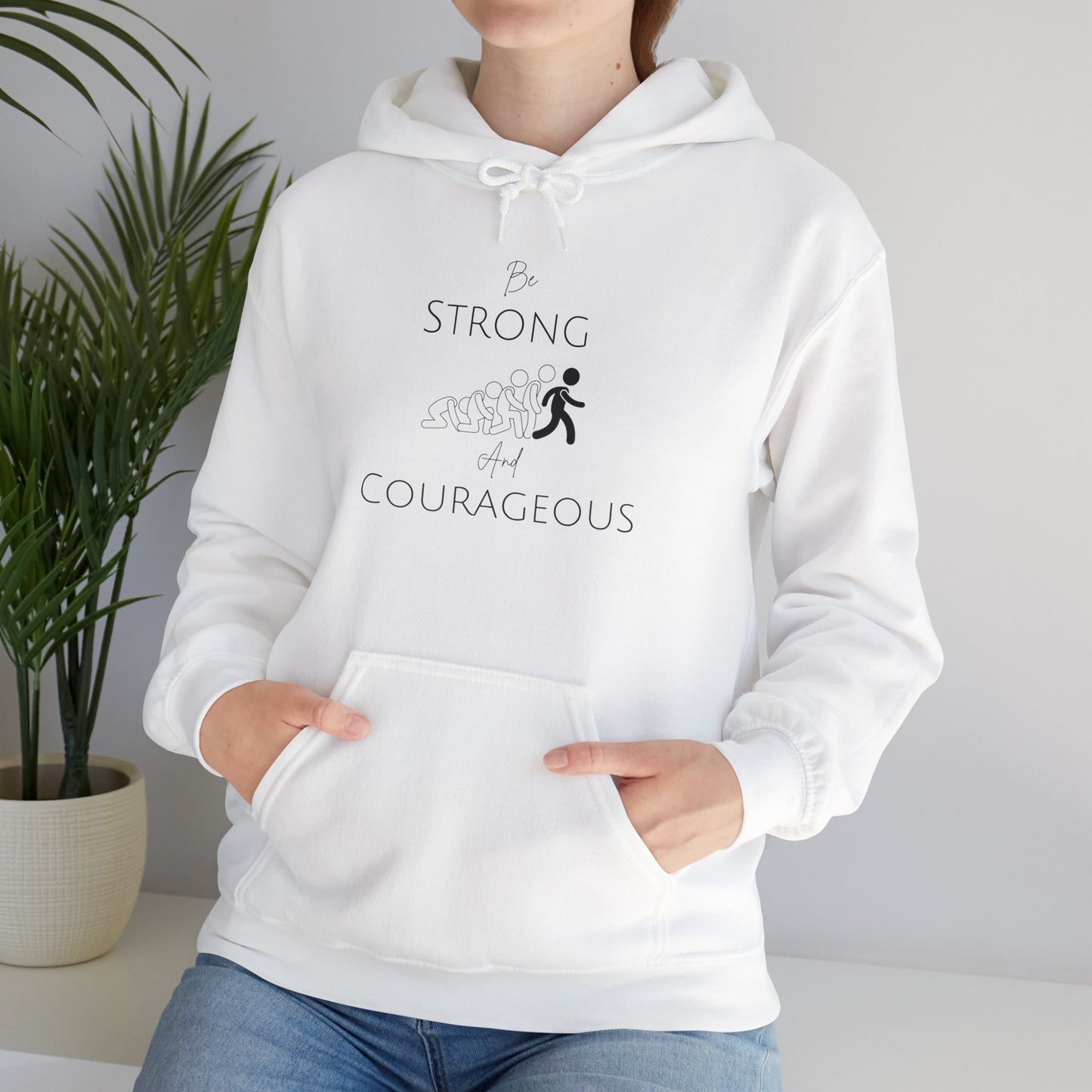 Be Strong And Courageous Unisex Heavy Blend™ Hooded Sweatshirt