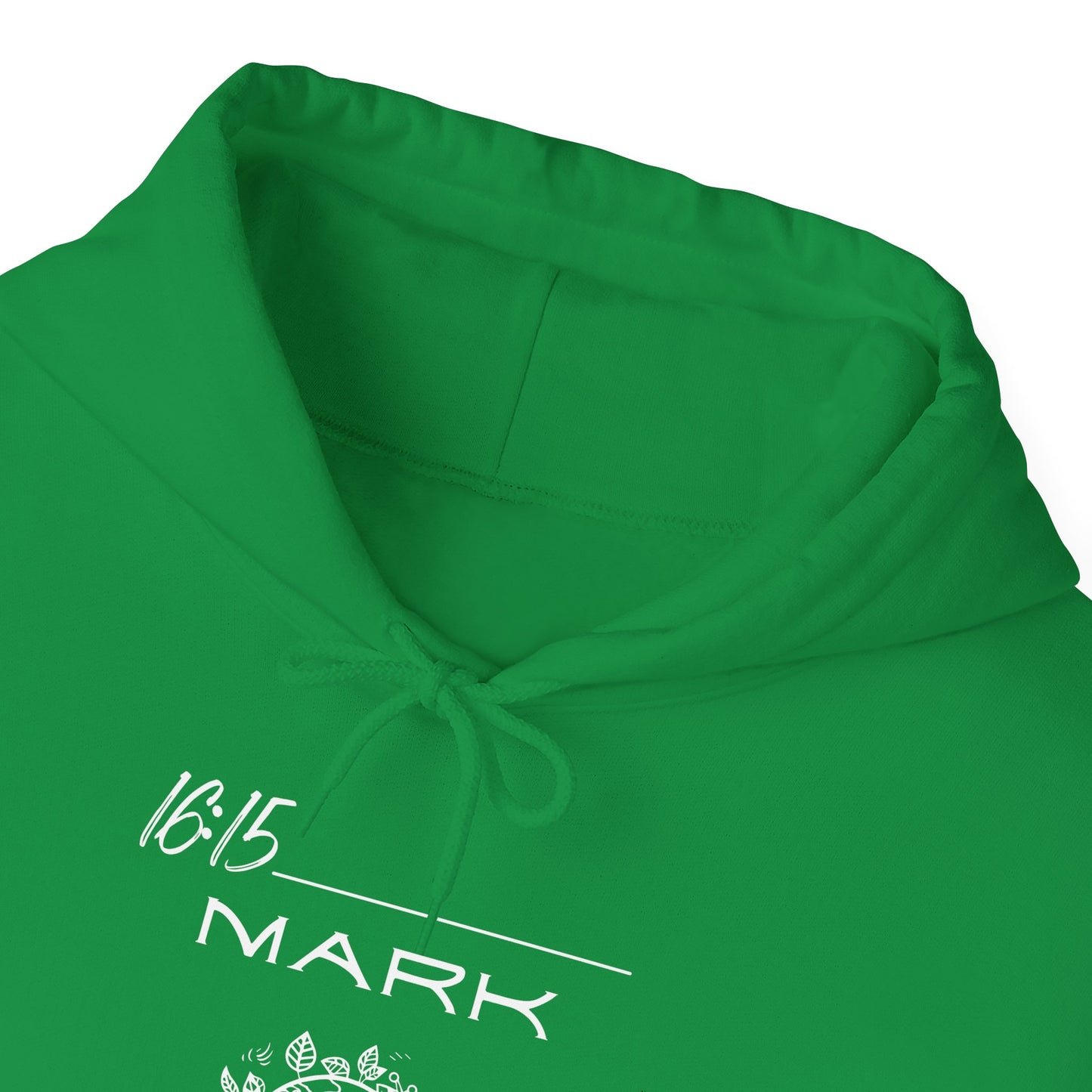 Mark 16:15 w/ Full Scripture On Back Unisex Heavy Blend™ Hooded Sweatshirt