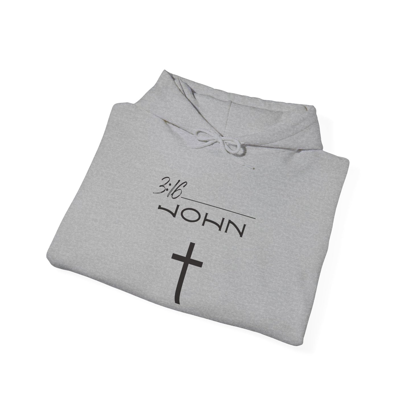 John 3:16 w/ Full Scripture On Back Unisex Heavy Blend™ Hooded Sweatshirt