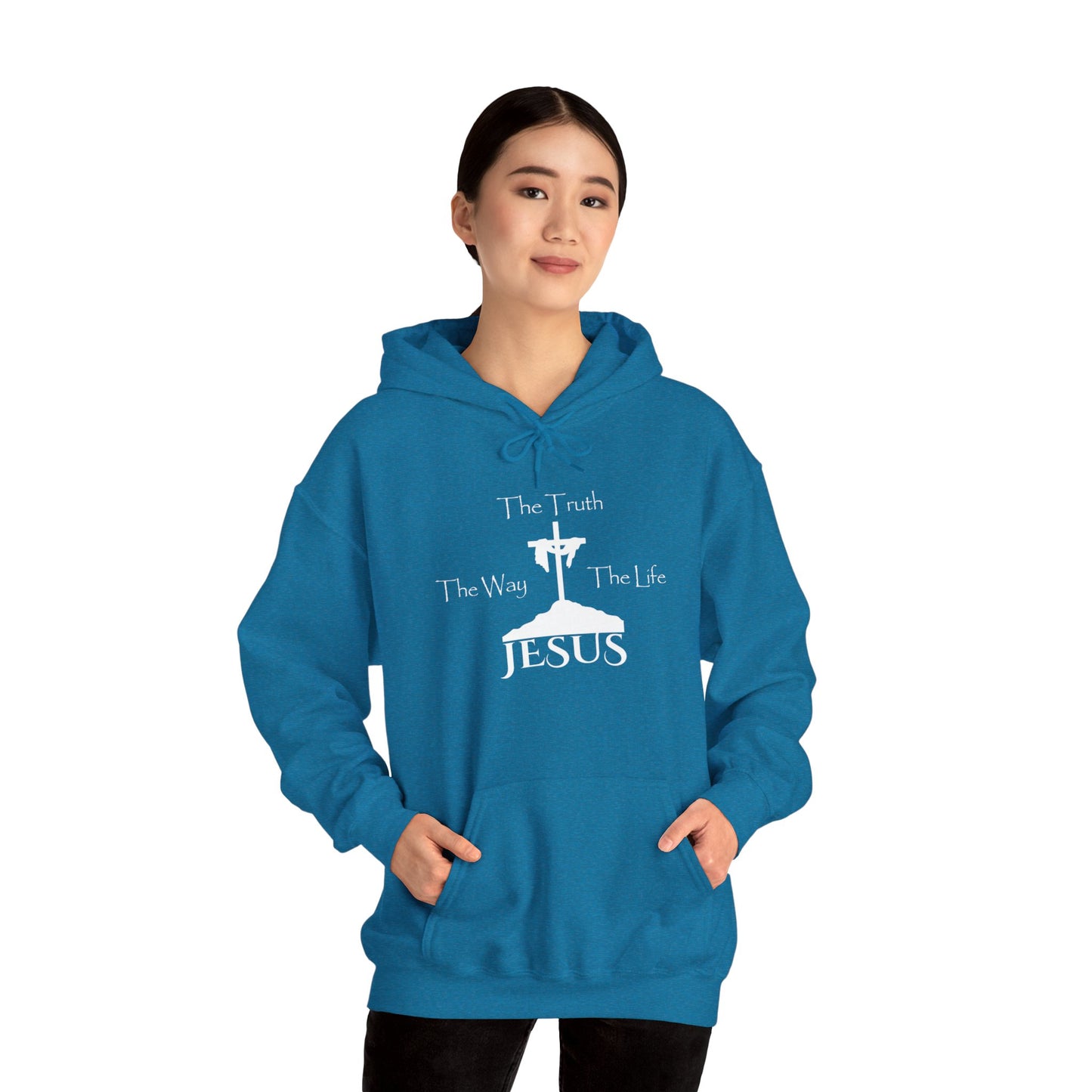 Jesus The Way The Truth The Life Unisex Heavy Blend™ Hooded Sweatshirt