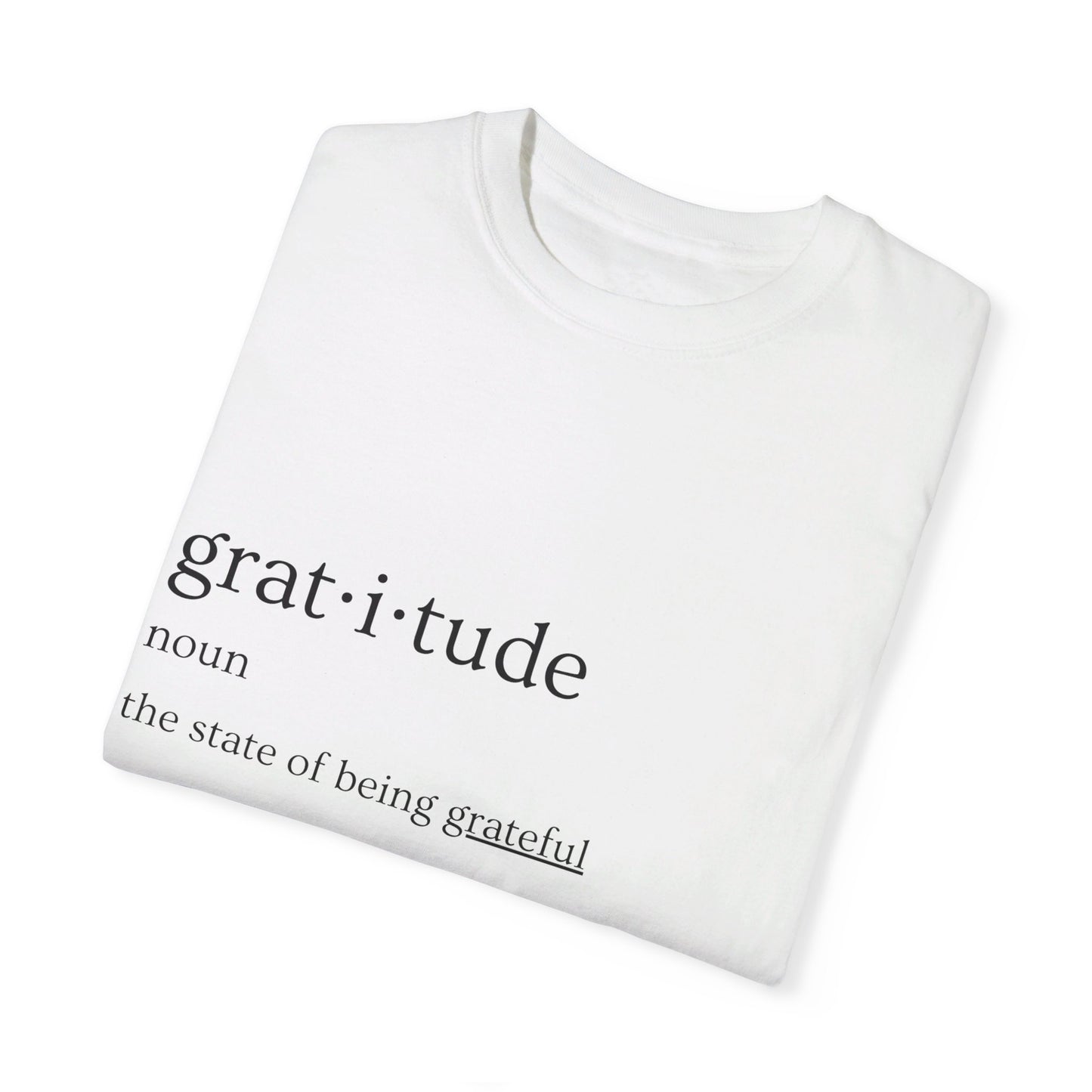 Gratitude Definition Unisex Garment-Dyed T-shirt