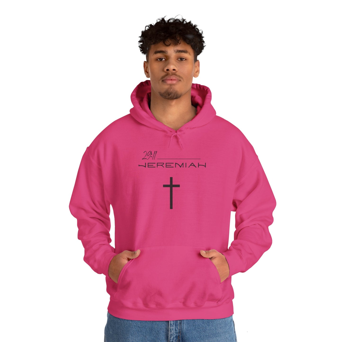 Jeremiah 29:11 w/ Full Scripture On Back Unisex Heavy Blend™ Hooded Sweatshirt