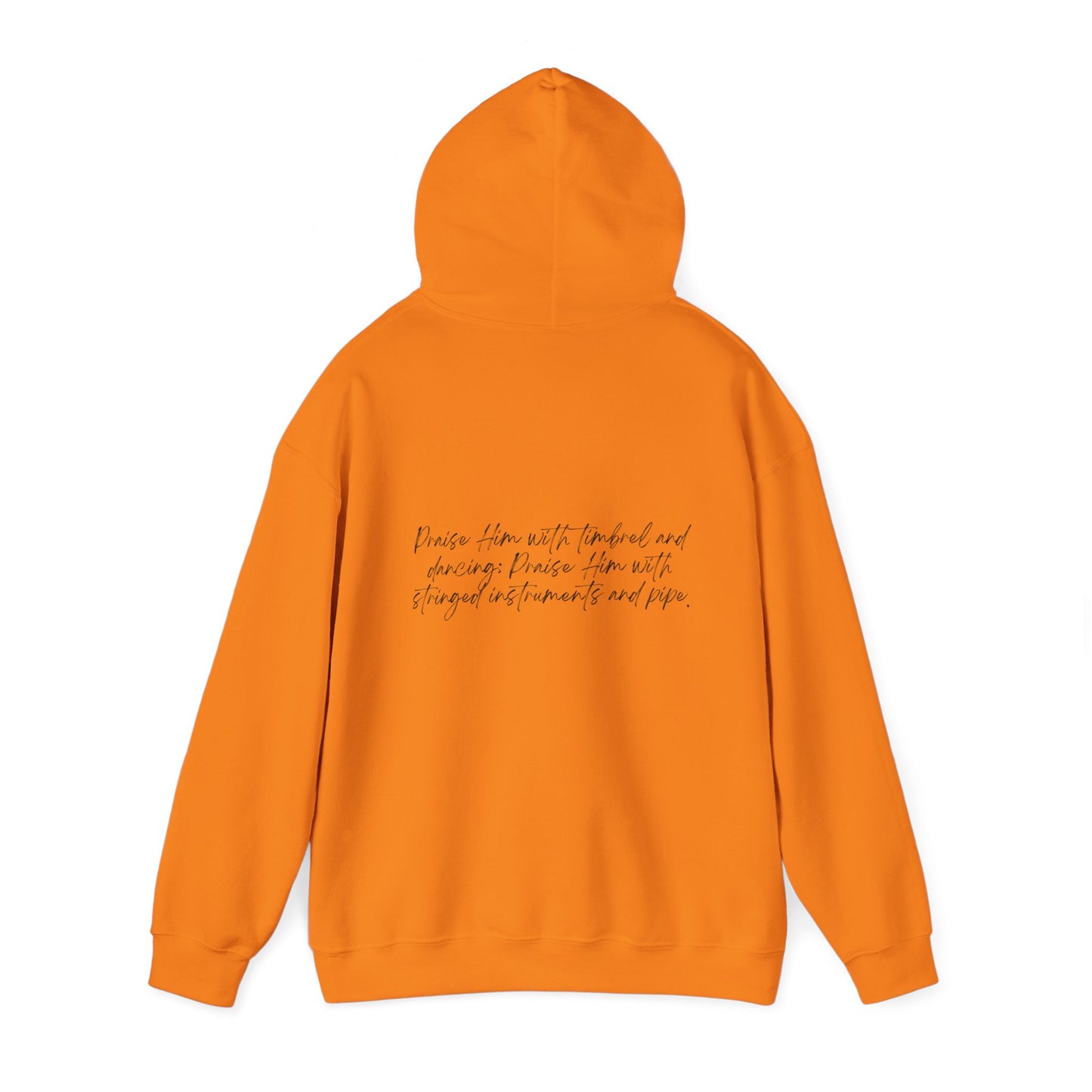 In Jesus Name I Play w/ Psalm 150:4 On Back Unisex Heavy Blend™ Hooded Sweatshirt