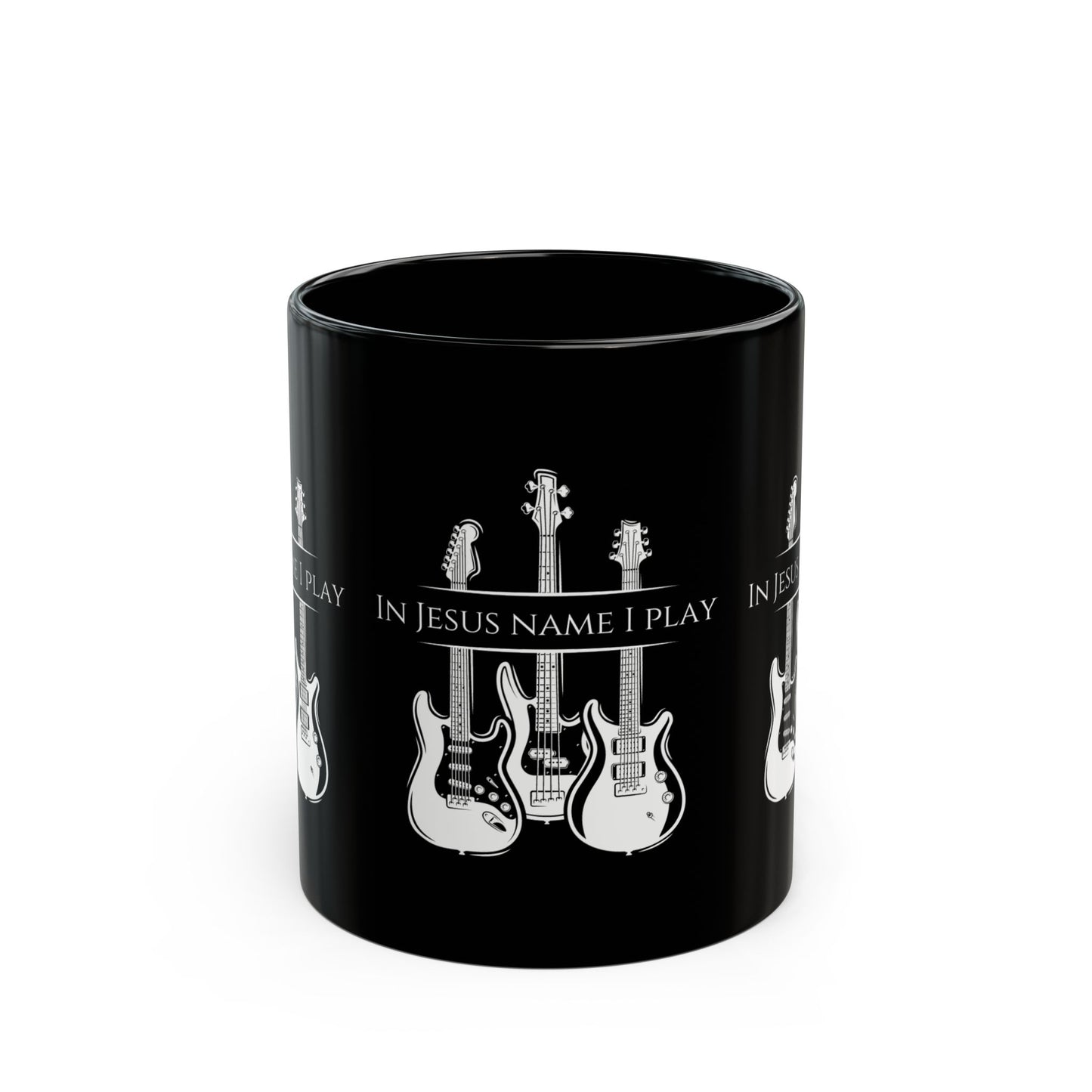 In Jesus Name I Play Black Mug (11oz, 15oz)