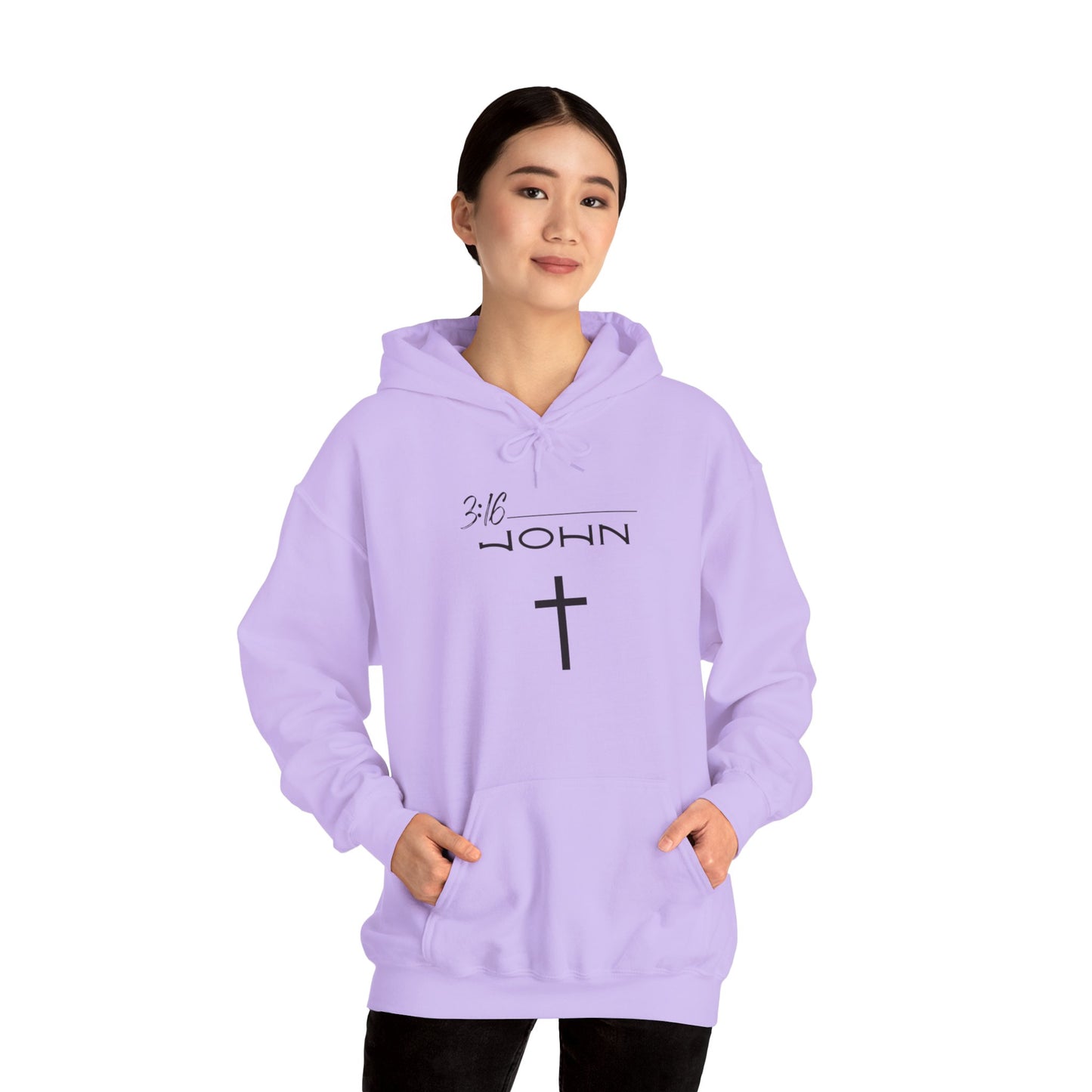 John 3:16 w/ Full Scripture On Back Unisex Heavy Blend™ Hooded Sweatshirt