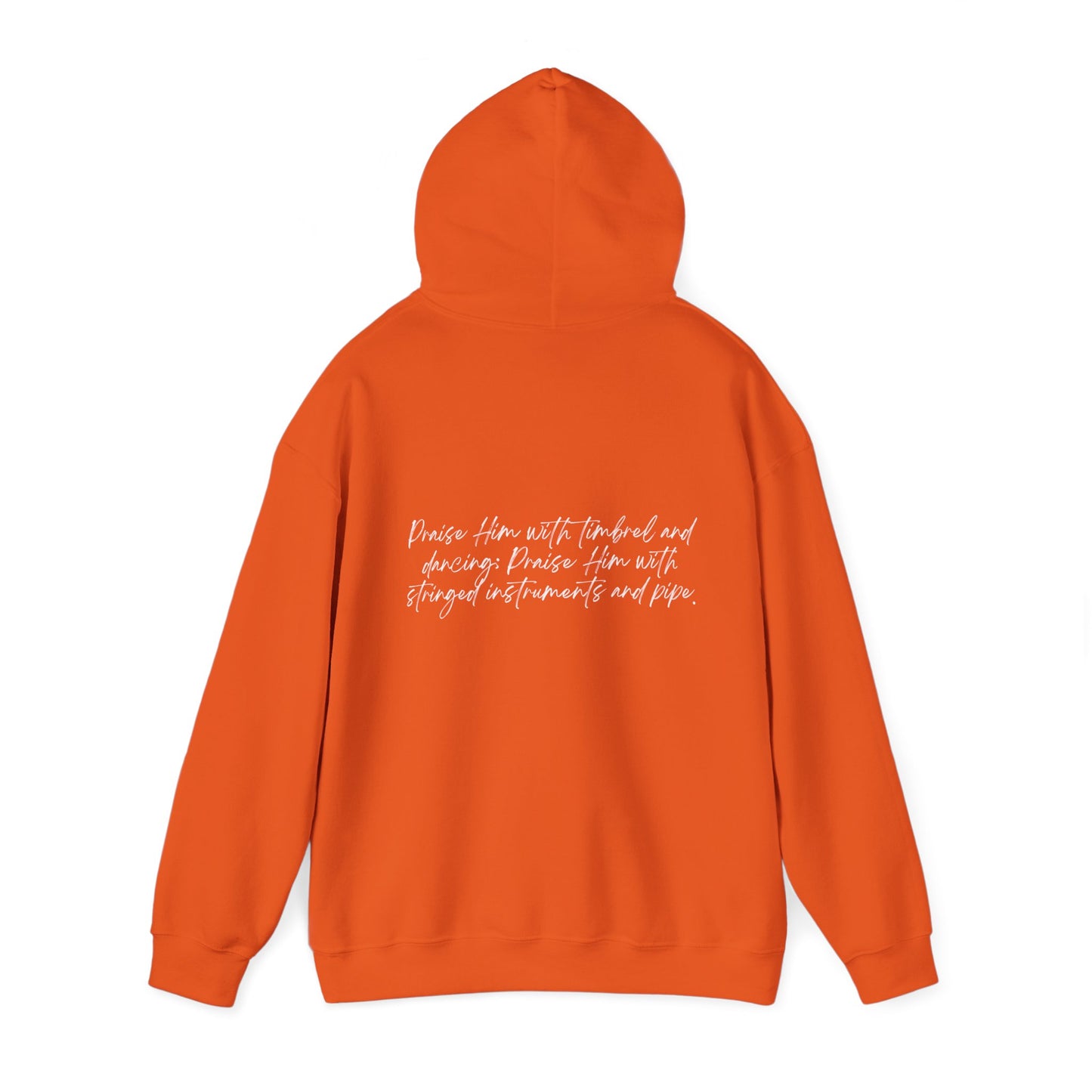 In Jesus Name I Play w/ Psalm 150:4 On Back Unisex Heavy Blend™ Hooded Sweatshirt