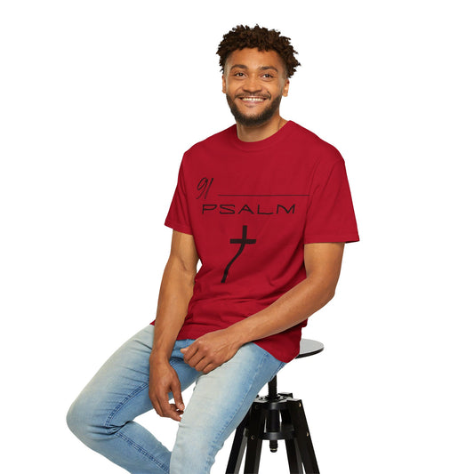 Psalm 91 Unisex Garment-Dyed T-shirt