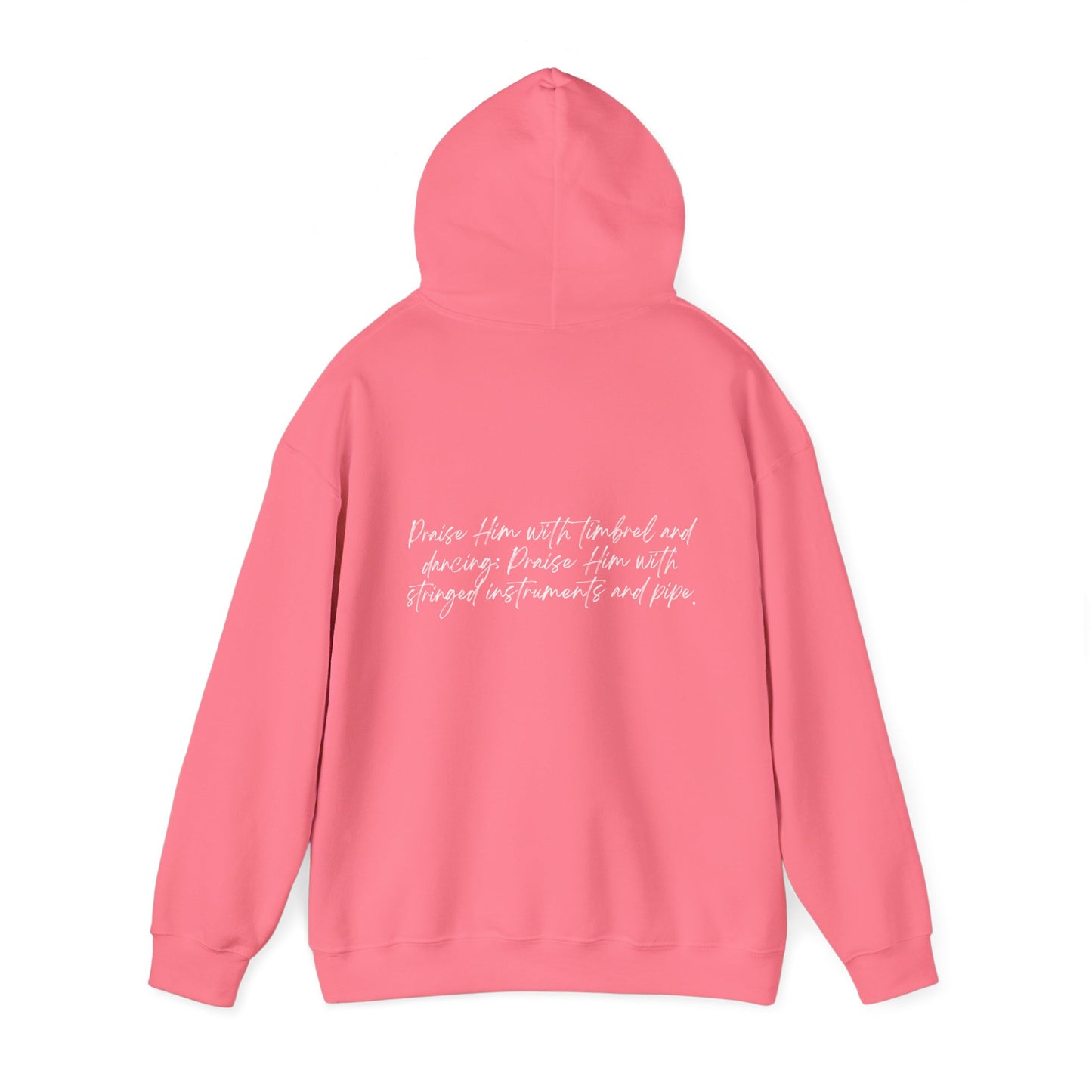 In Jesus Name I Play w/ Psalm 150:4 On Back Unisex Heavy Blend™ Hooded Sweatshirt