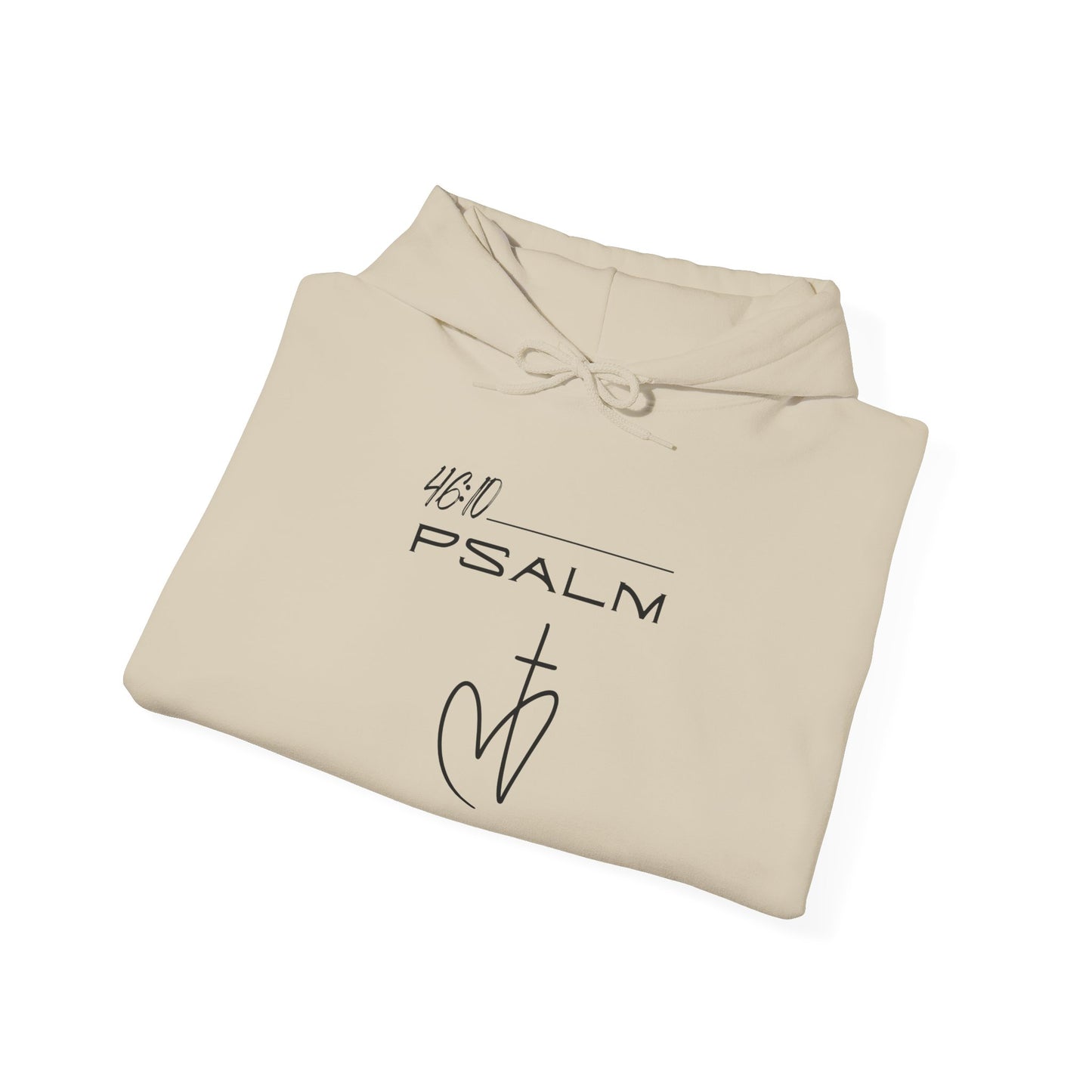 Psalm 46:10 w/ Full Scripture on Back Unisex Heavy Blend™ Hooded Sweatshirt