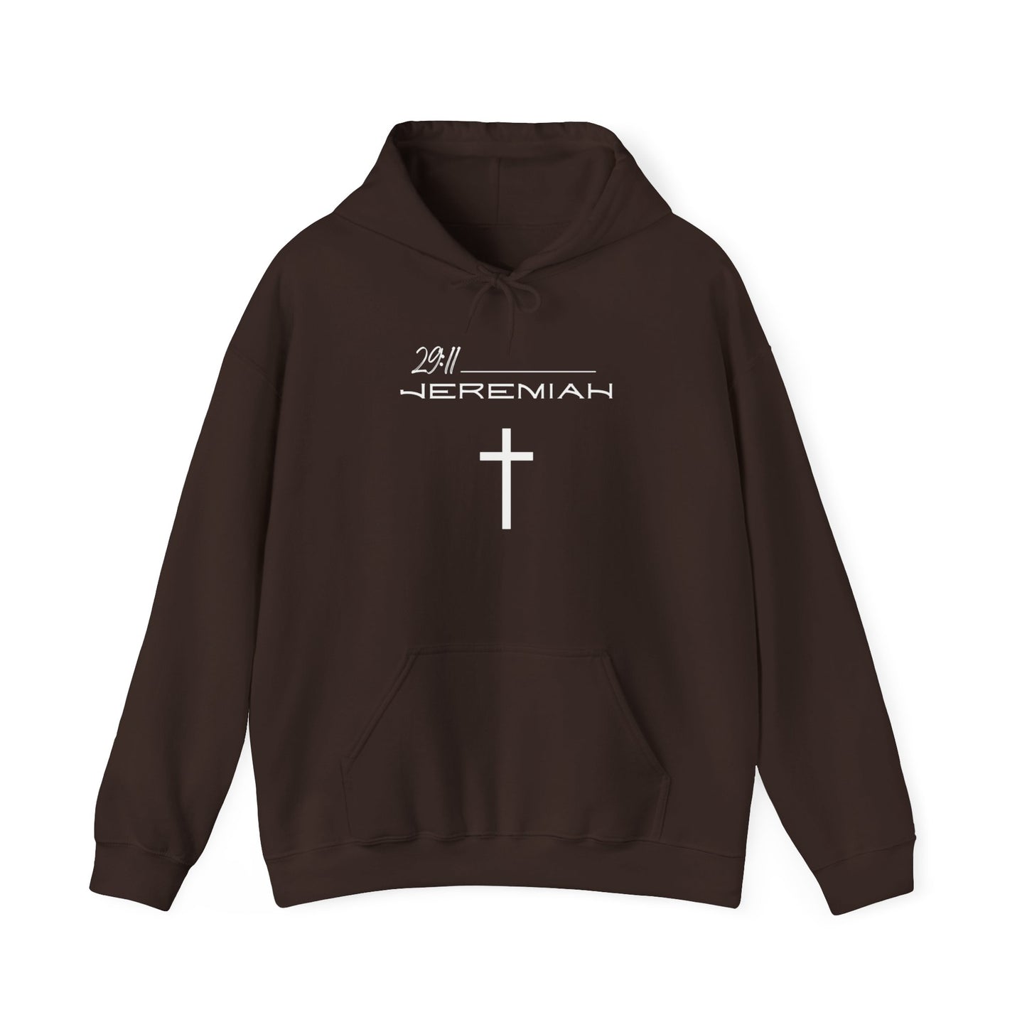 Jeremiah 29:11 w/ Full Scripture On Back Unisex Heavy Blend™ Hooded Sweatshirt