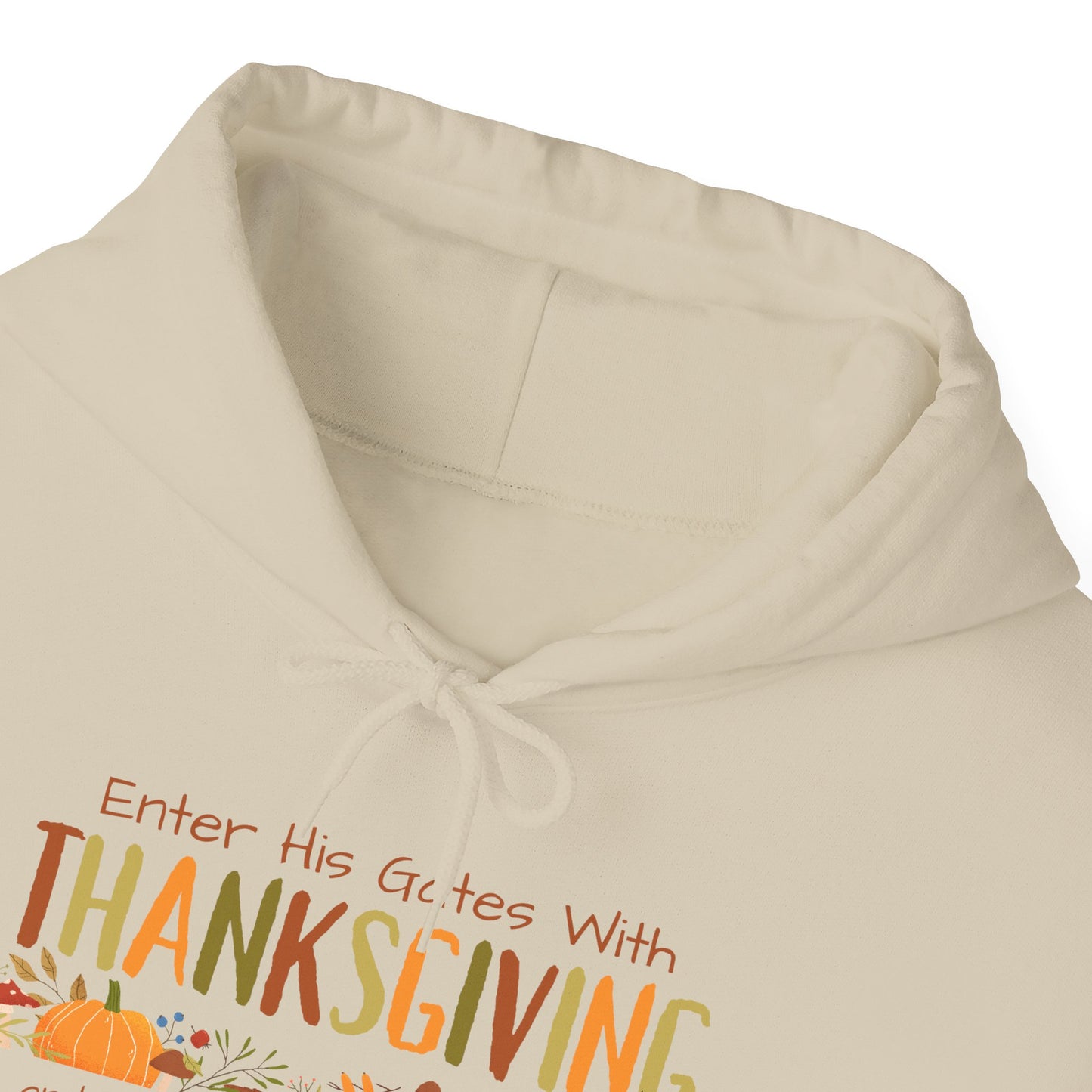 Thanksgiving Psalm 100:4 Unisex Heavy Blend™ Hooded Sweatshirt