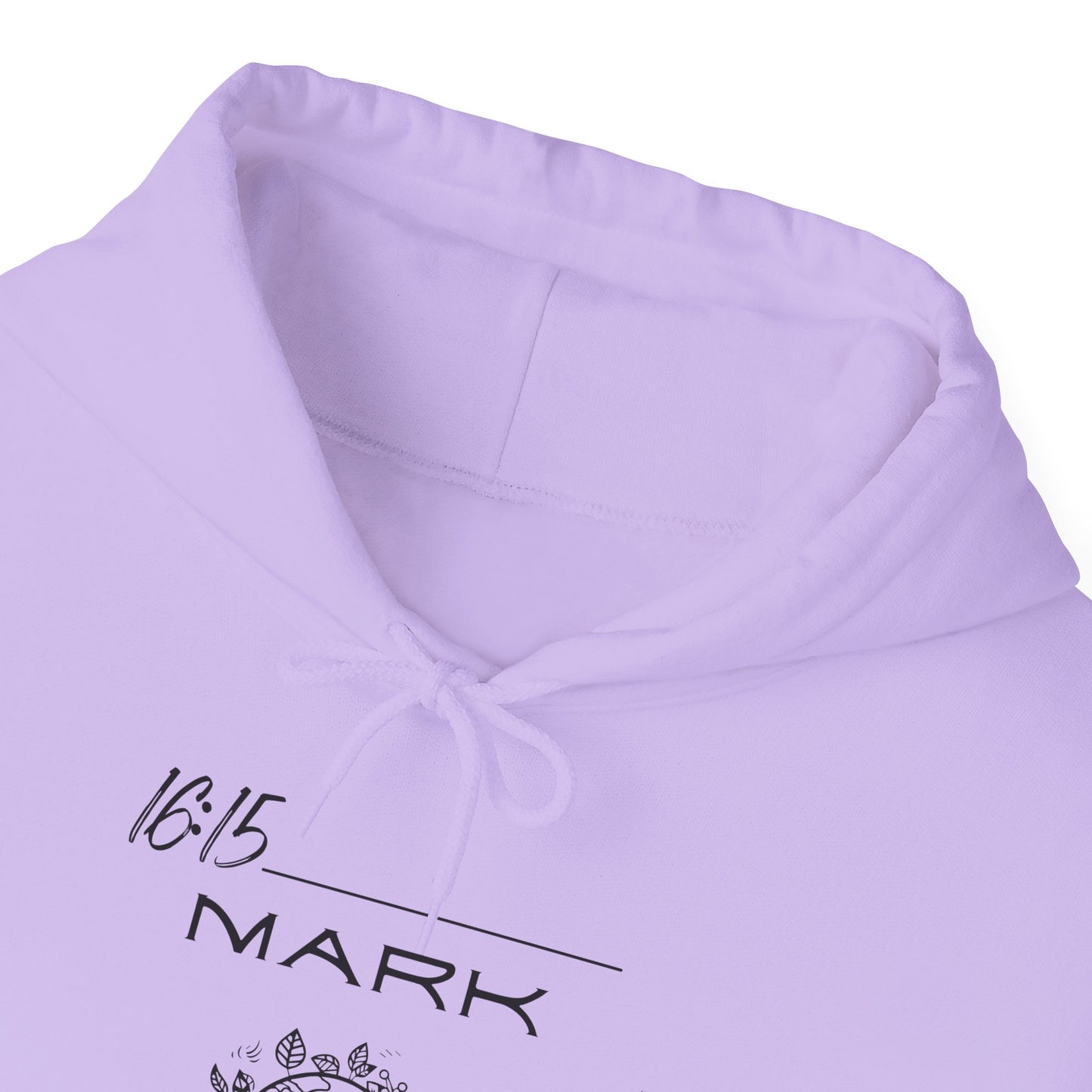 Mark 16:15 w/ Full Scripture On Back Unisex Heavy Blend™ Hooded Sweatshirt