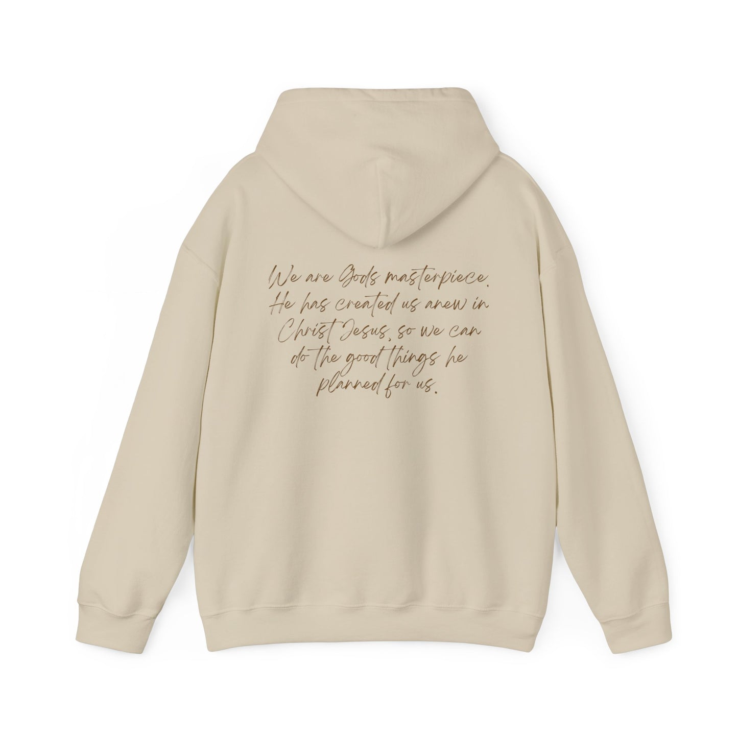 Ephesians 2:10 w/Full Scripture On Back Unisex Heavy Blend™ Hooded Sweatshirt