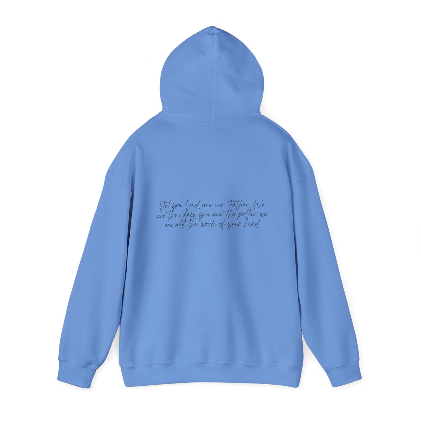 Isaiah 64:8 w/ Full Scripture On Back Unisex Heavy Blend™ Hooded Sweatshirt