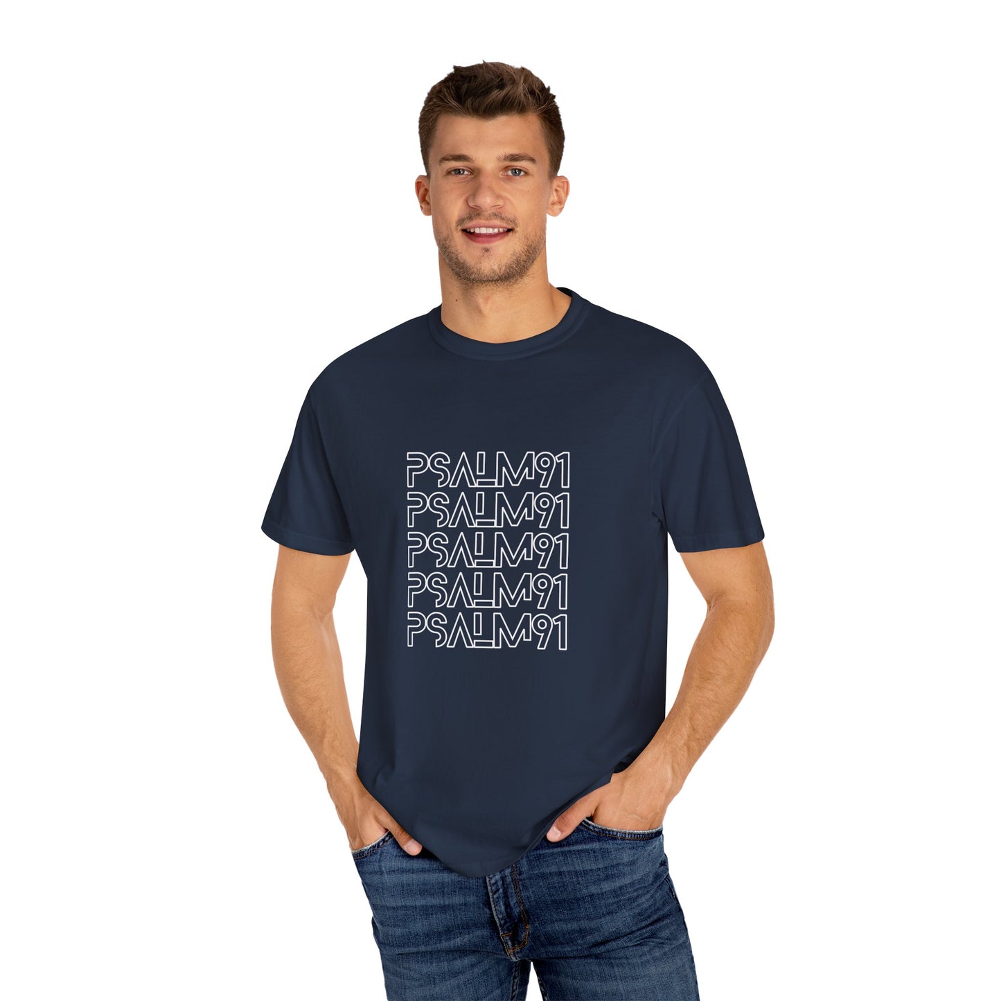 Psalm 91 Unisex Garment-Dyed T-shirt