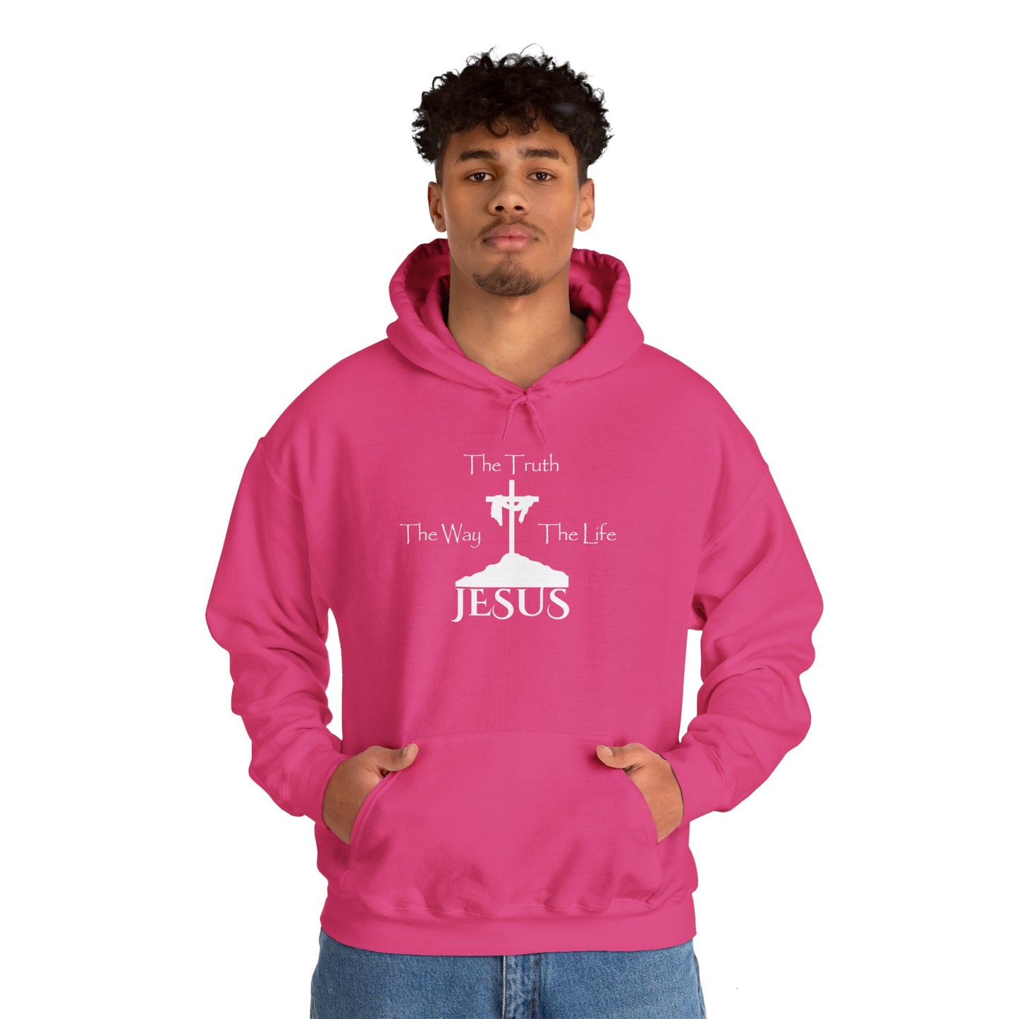 Jesus The Way The Truth The Life Unisex Heavy Blend™ Hooded Sweatshirt