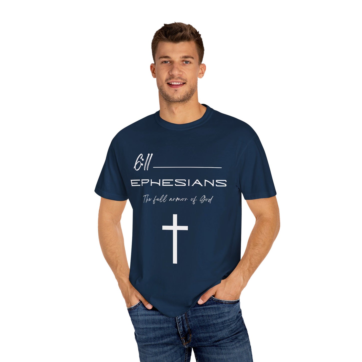 Ephesians 6:11 Armor of God Unisex Garment-Dyed T-shirt