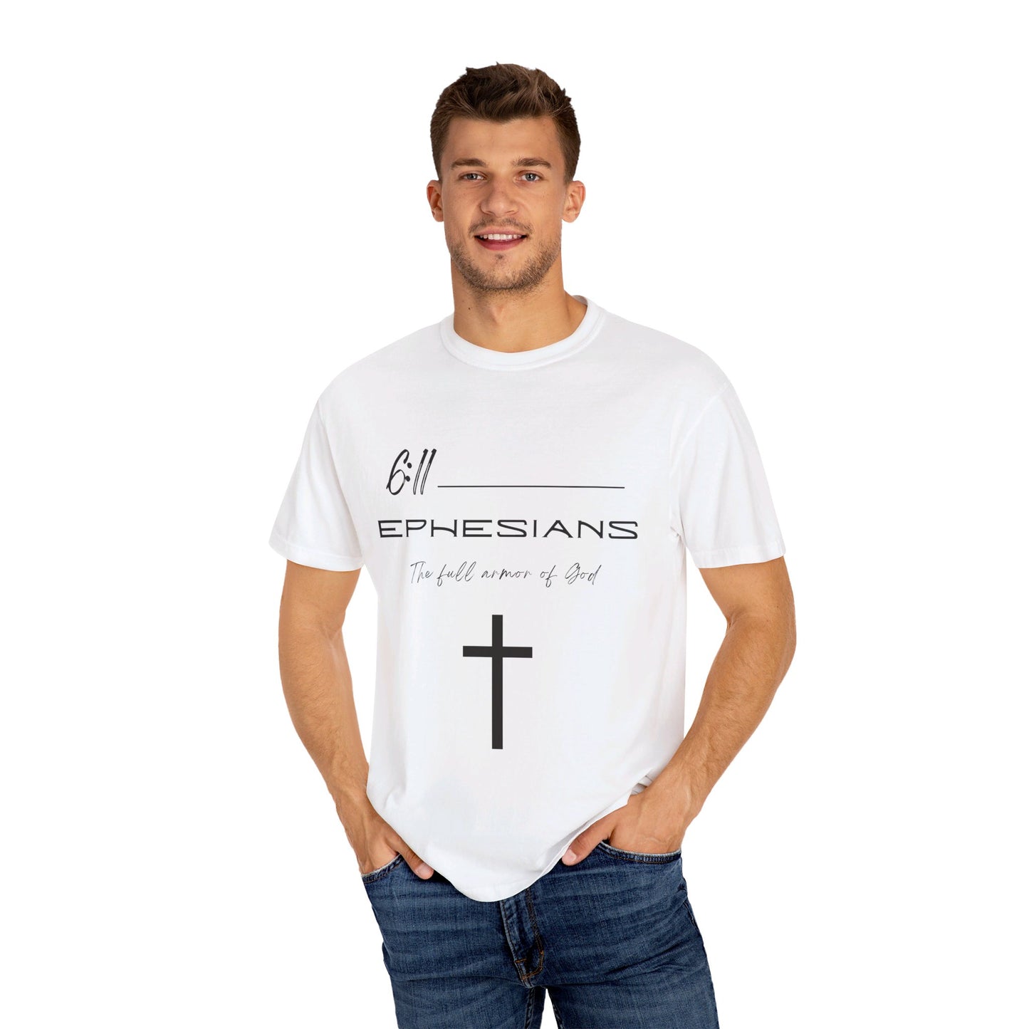 Ephesians 6:11 Armor of God Unisex Garment-Dyed T-shirt