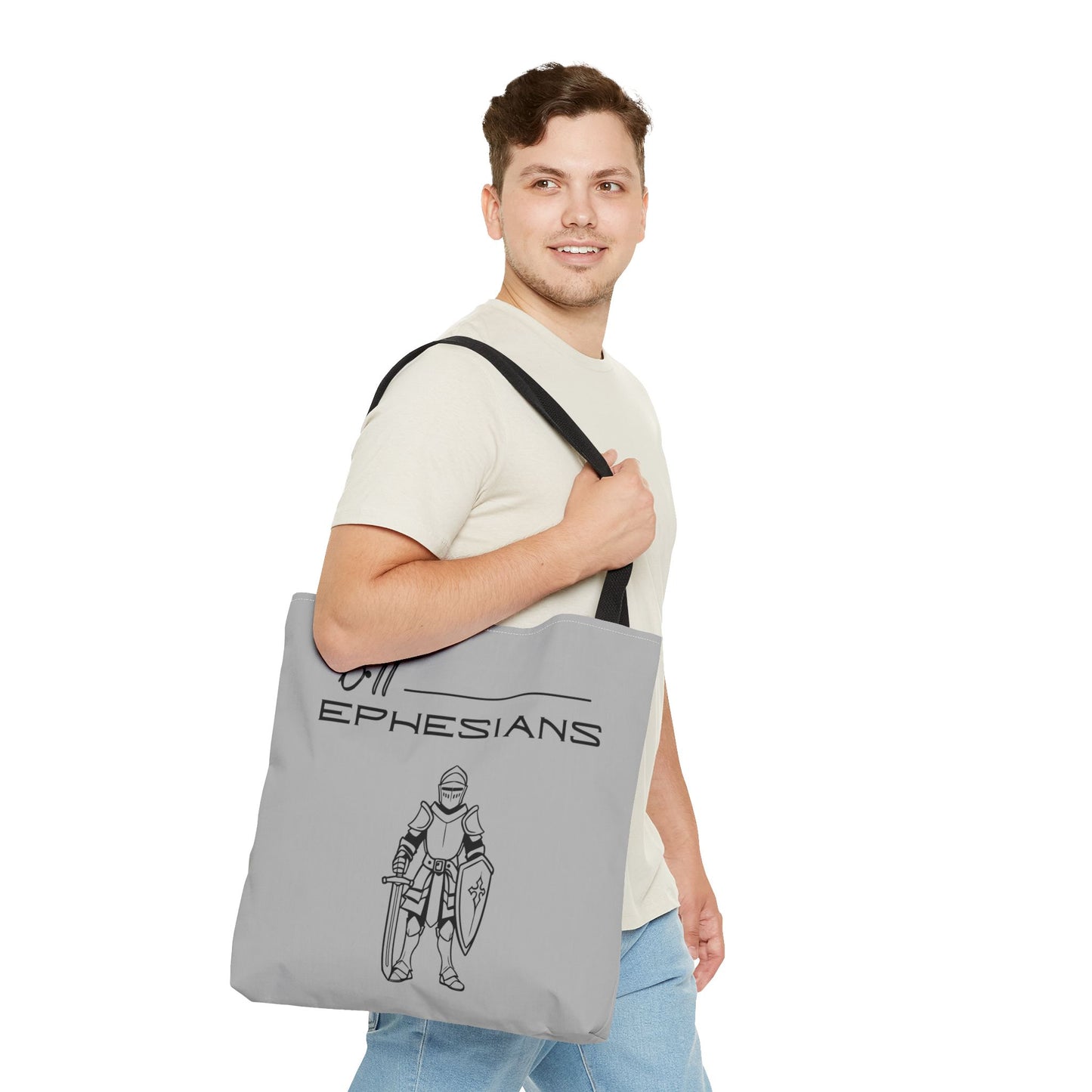 Ephesians 6:11 Full Armor of God Tote Bag (AOP)