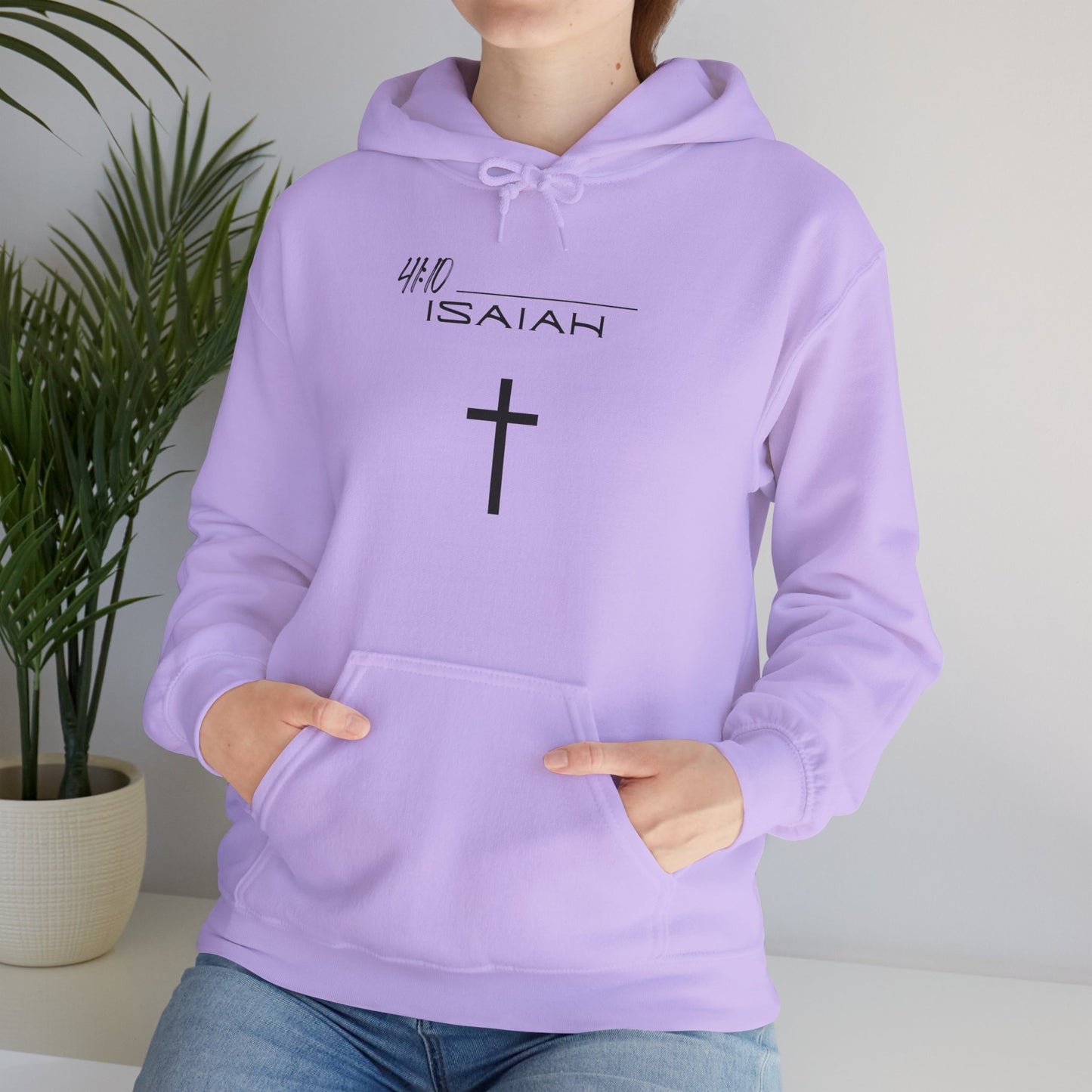 Isaiah 41:10 w/ Full Scripture On Back Unisex Heavy Blend™ Hooded Sweatshirt