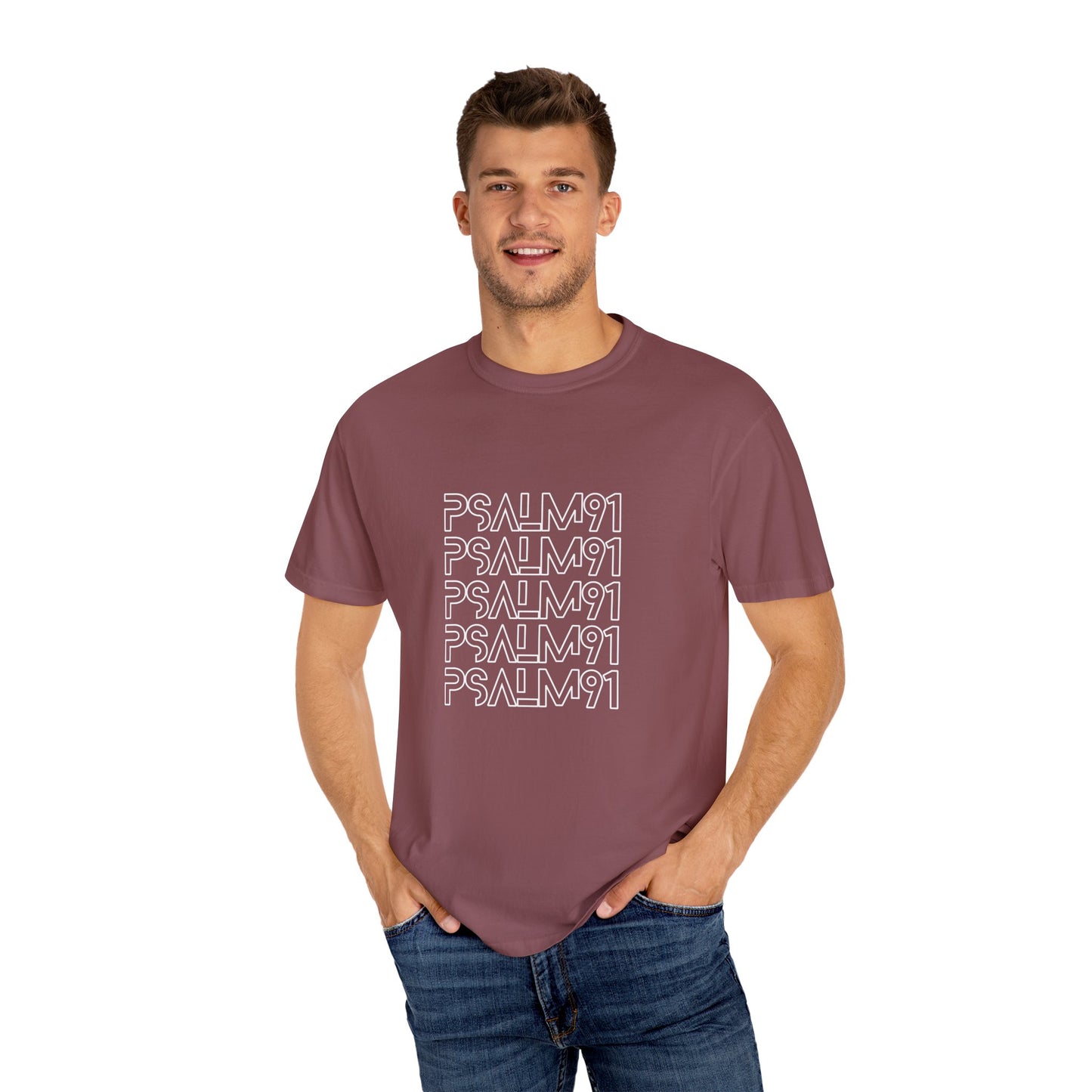 Psalm 91 Unisex Garment-Dyed T-shirt