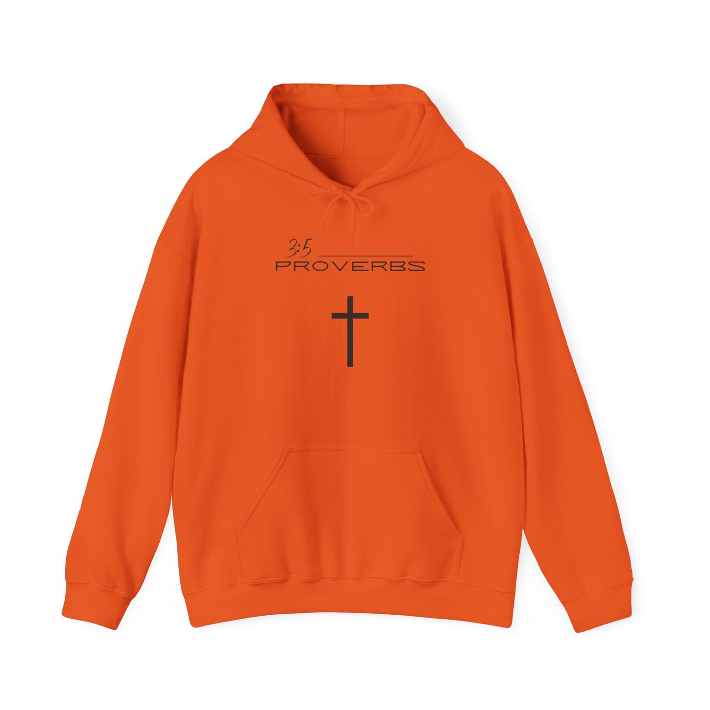 Proverbs 3:5 w/ Full Scripture On Back Unisex Heavy Blend™ Hooded Sweatshirt