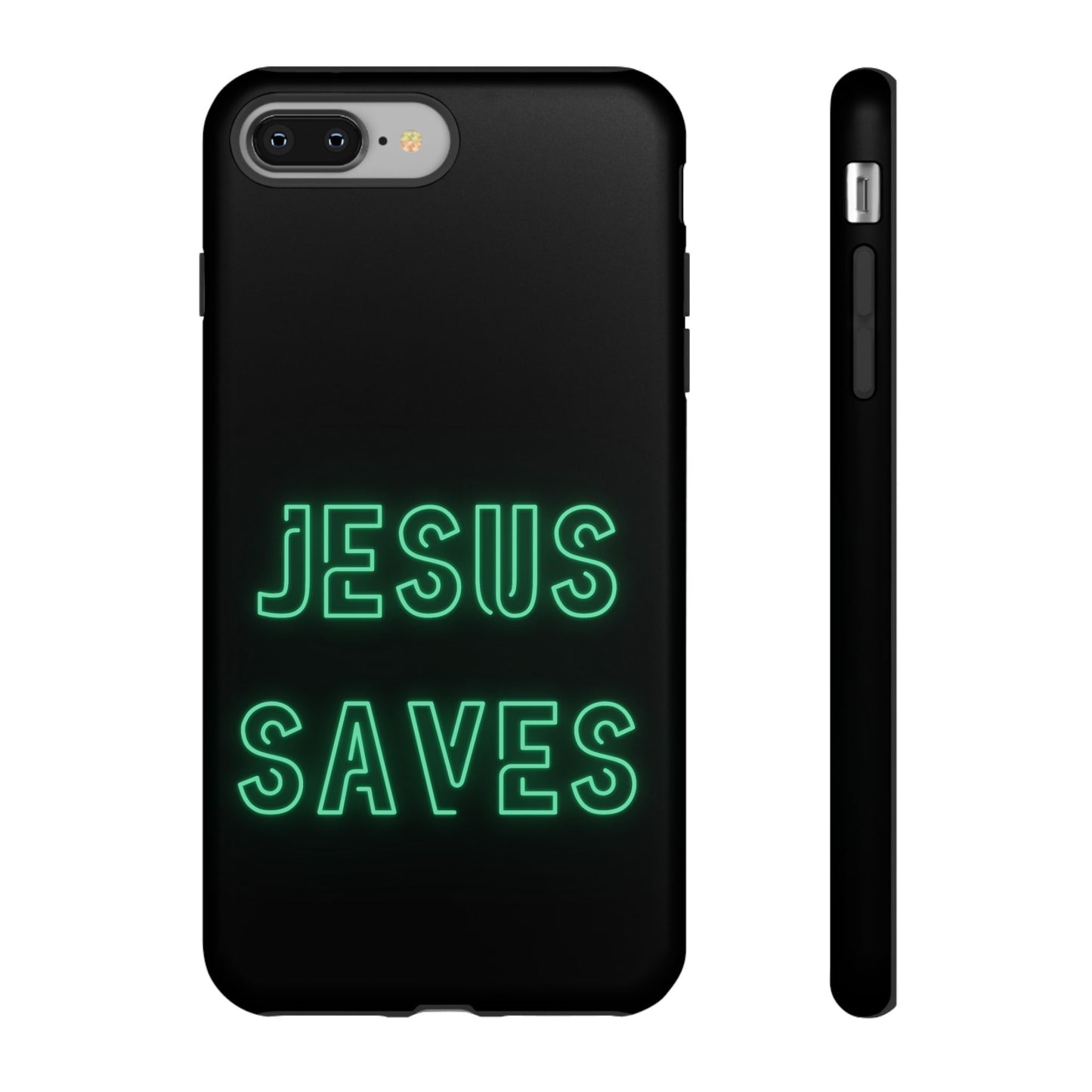 Jesus Saves Neon Signage Green Tough Cases