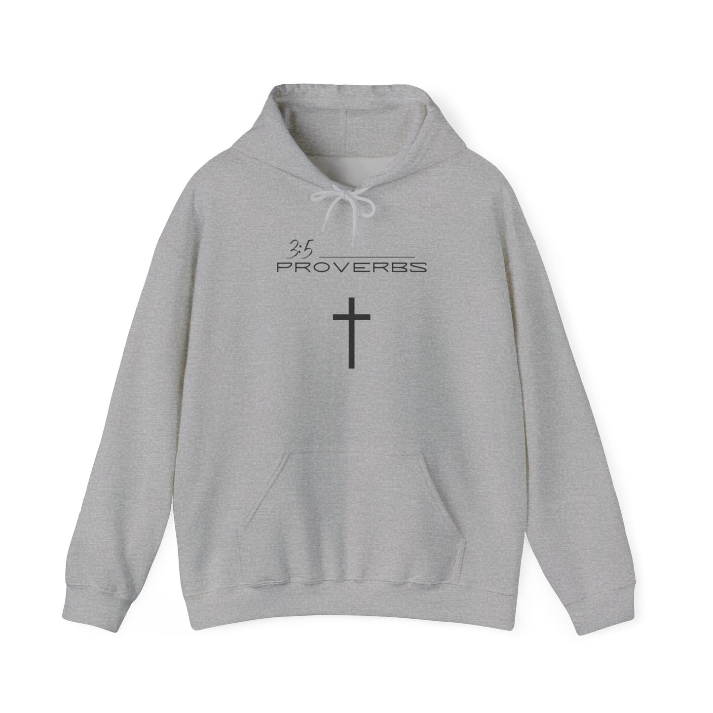 Proverbs 3:5 w/ Full Scripture On Back Unisex Heavy Blend™ Hooded Sweatshirt