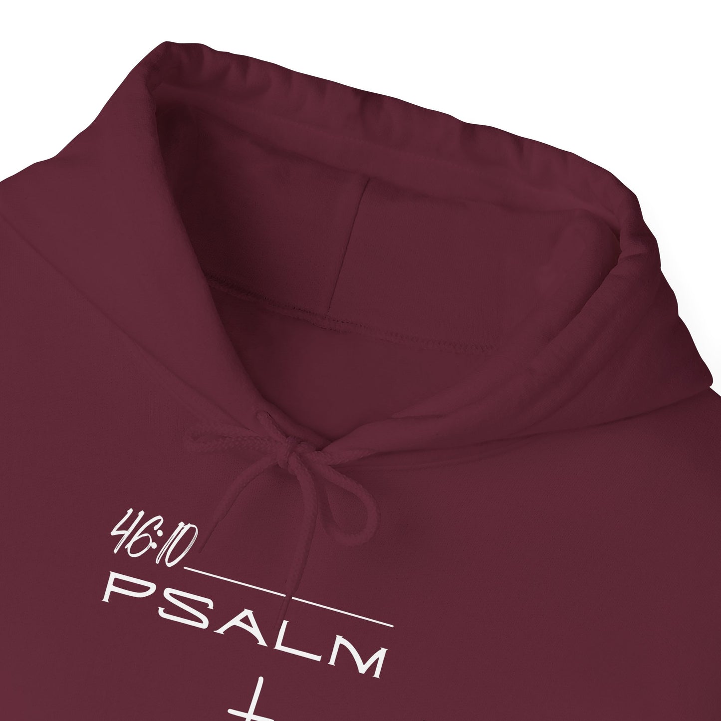 Psalm 46:10 w/ Full Scripture on Back Unisex Heavy Blend™ Hooded Sweatshirt