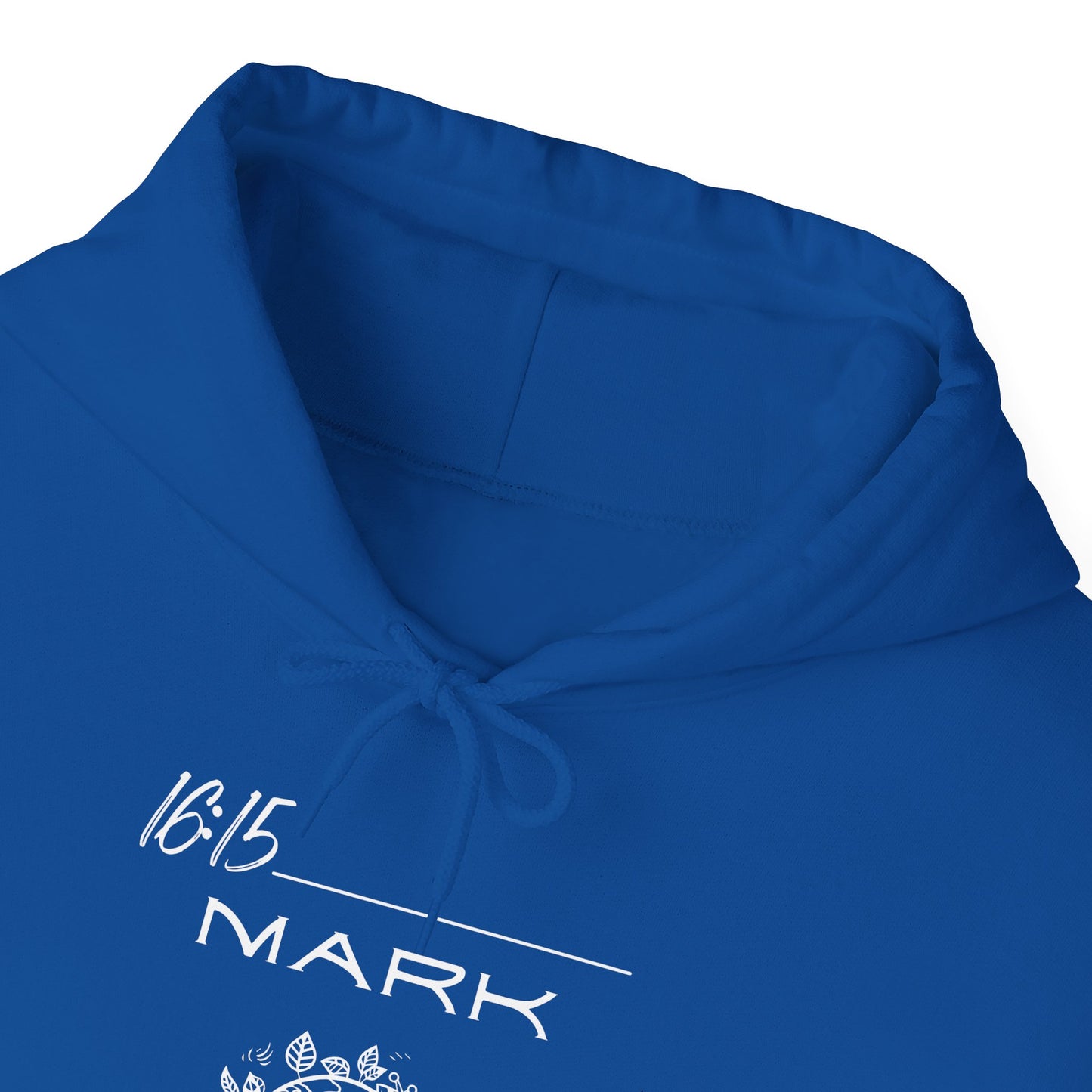 Mark 16:15 w/ Full Scripture On Back Unisex Heavy Blend™ Hooded Sweatshirt