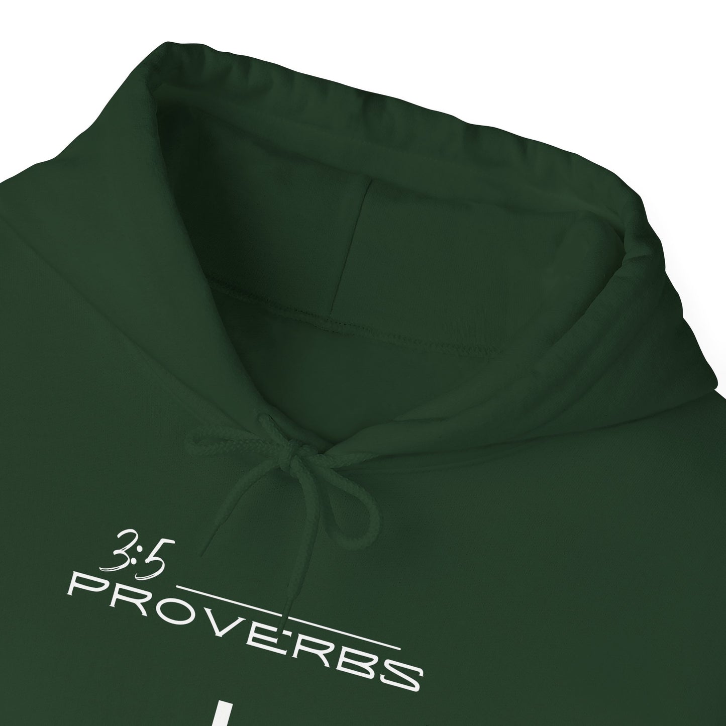 Proverbs 3:5 w/ Full Scripture On Back Unisex Heavy Blend™ Hooded Sweatshirt