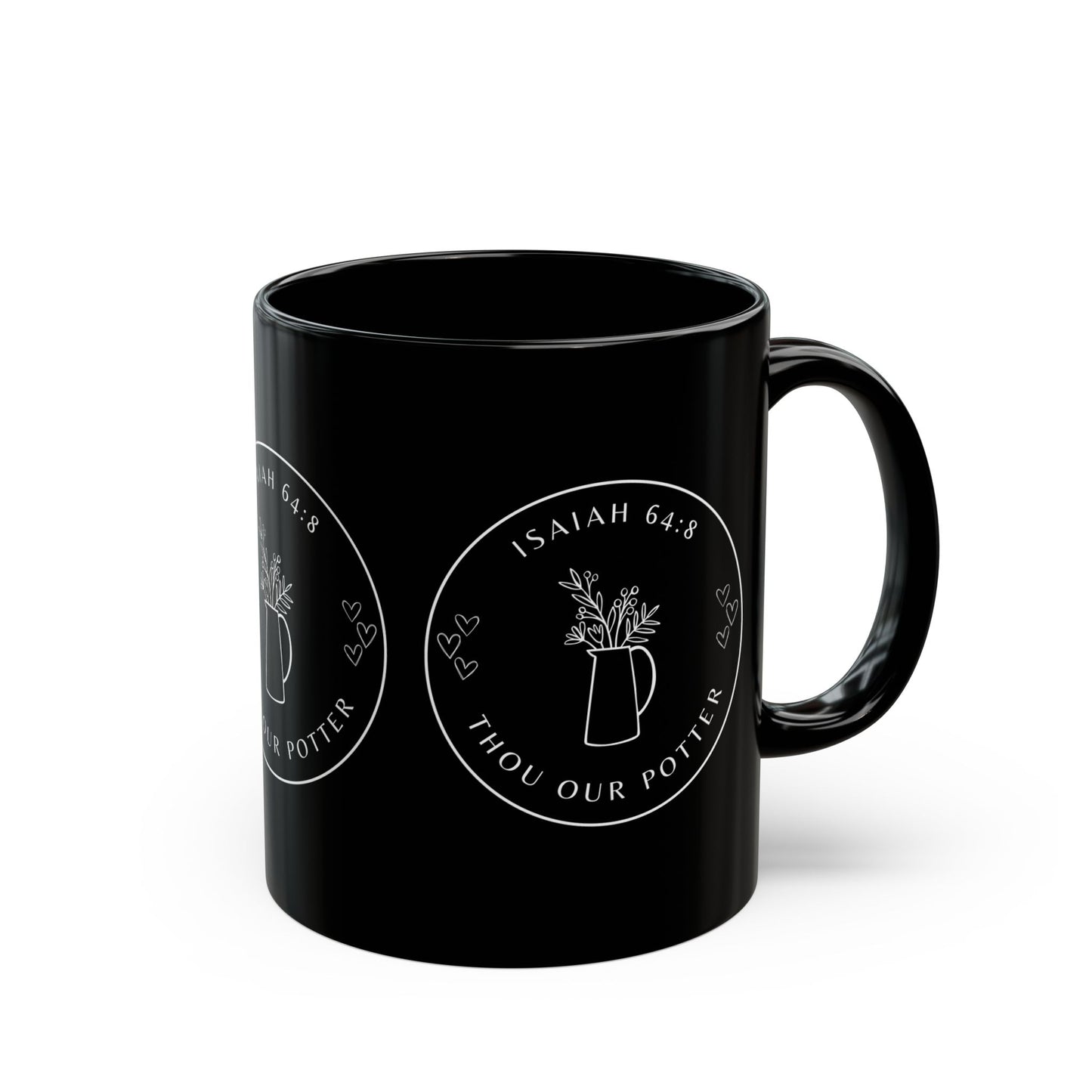 Isaiah 64:8 Potter Black Mug (11oz, 15oz)