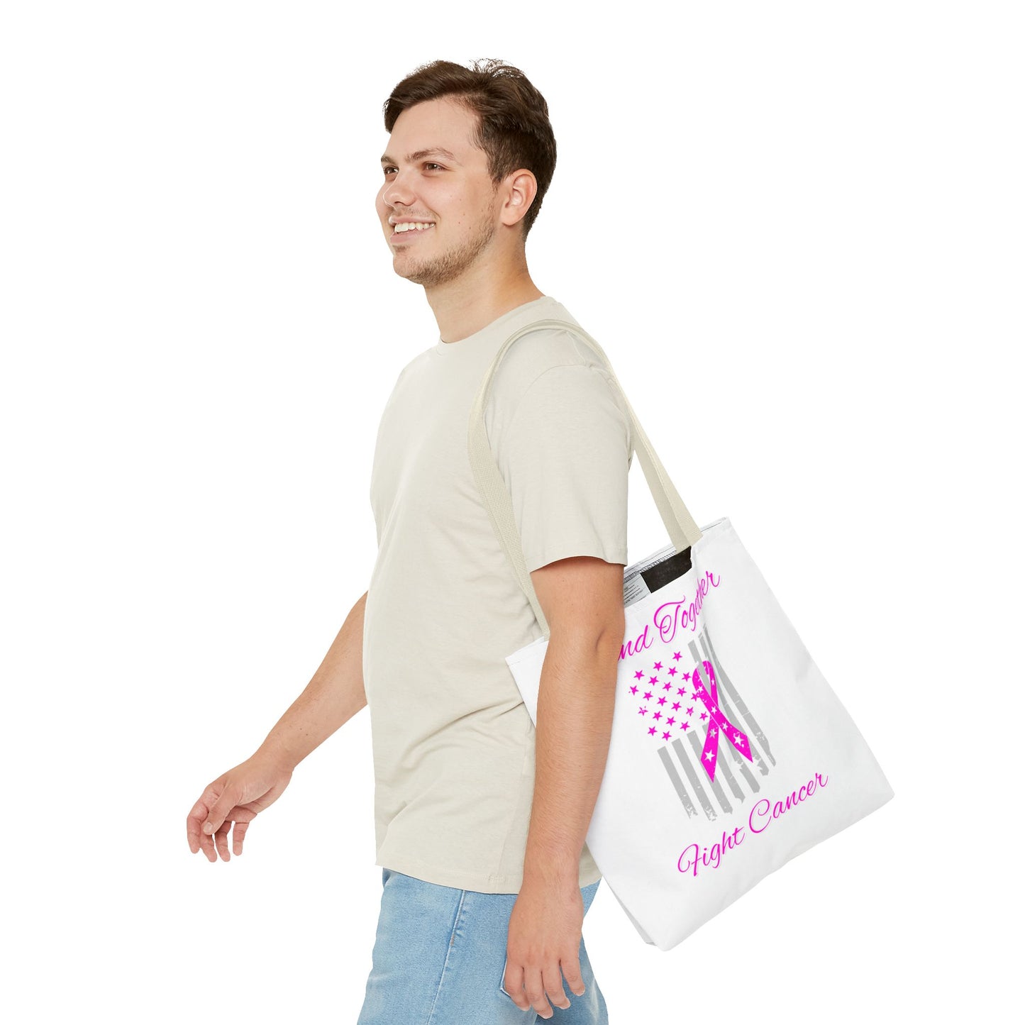 Stand Together Fight Breast Cancer Tote Bag (AOP)