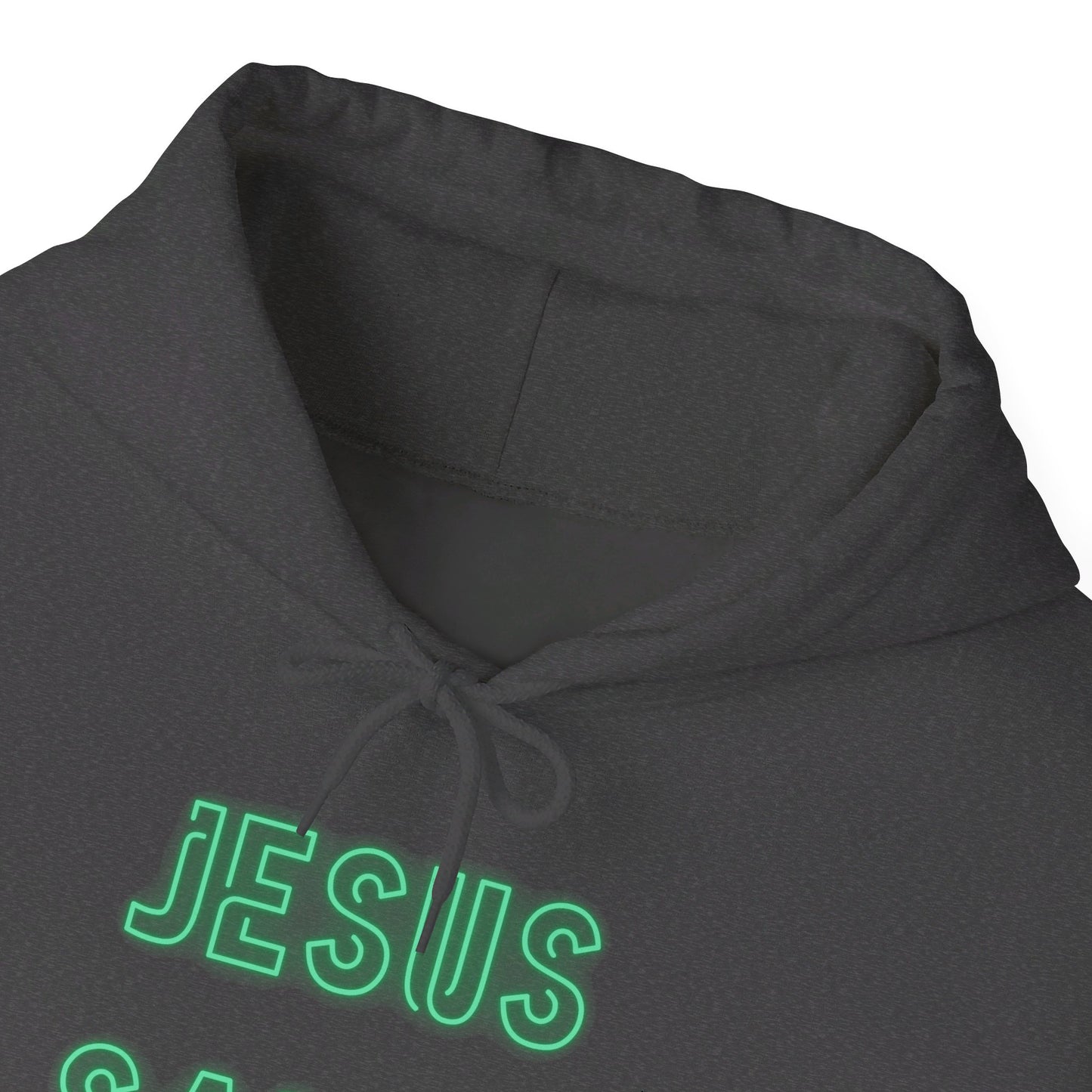 Jesus Saves Neon Signage Green Unisex Heavy Blend™ Hooded Sweatshirt