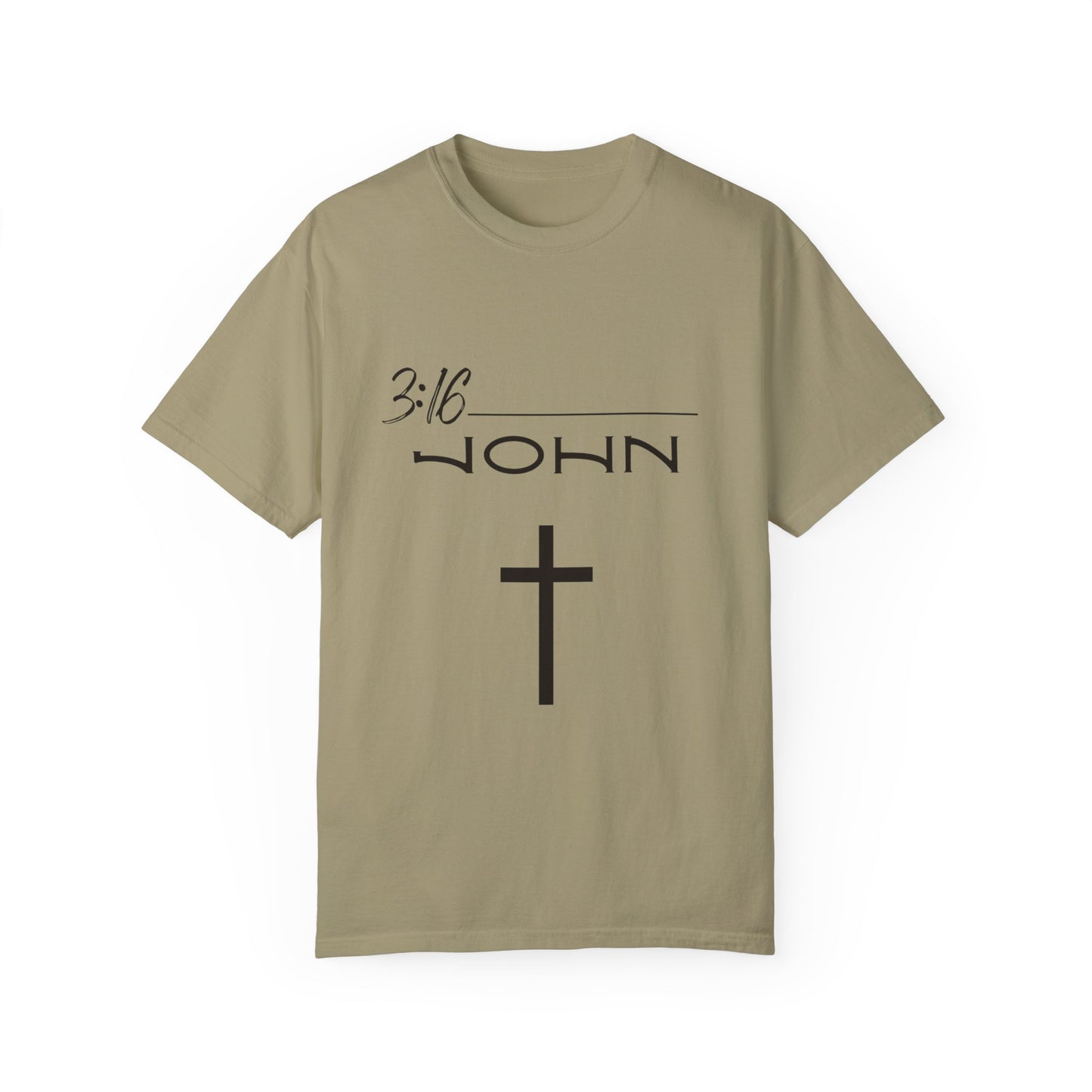 John 3:16 w/ Full Scripture on Back Unisex Garment-Dyed T-shirt