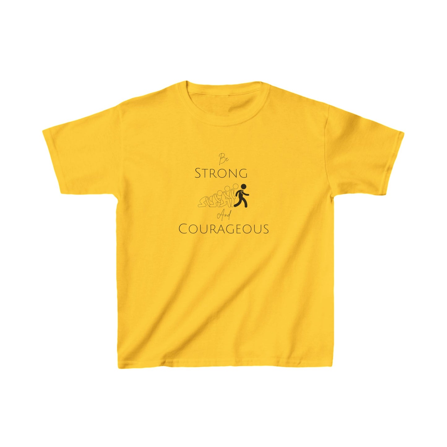 Be Strong And Courageous Kids Heavy Cotton™ Tee