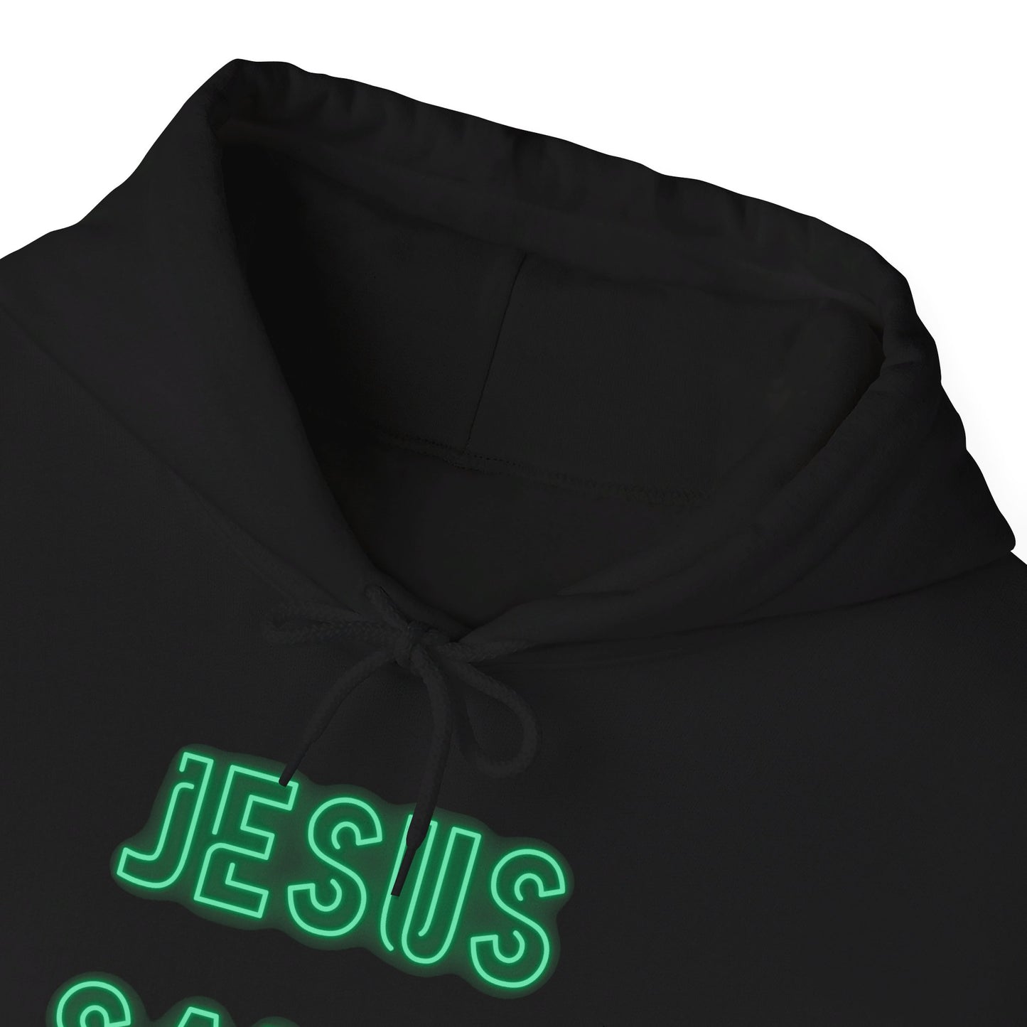 Jesus Saves Neon Signage Green Unisex Heavy Blend™ Hooded Sweatshirt