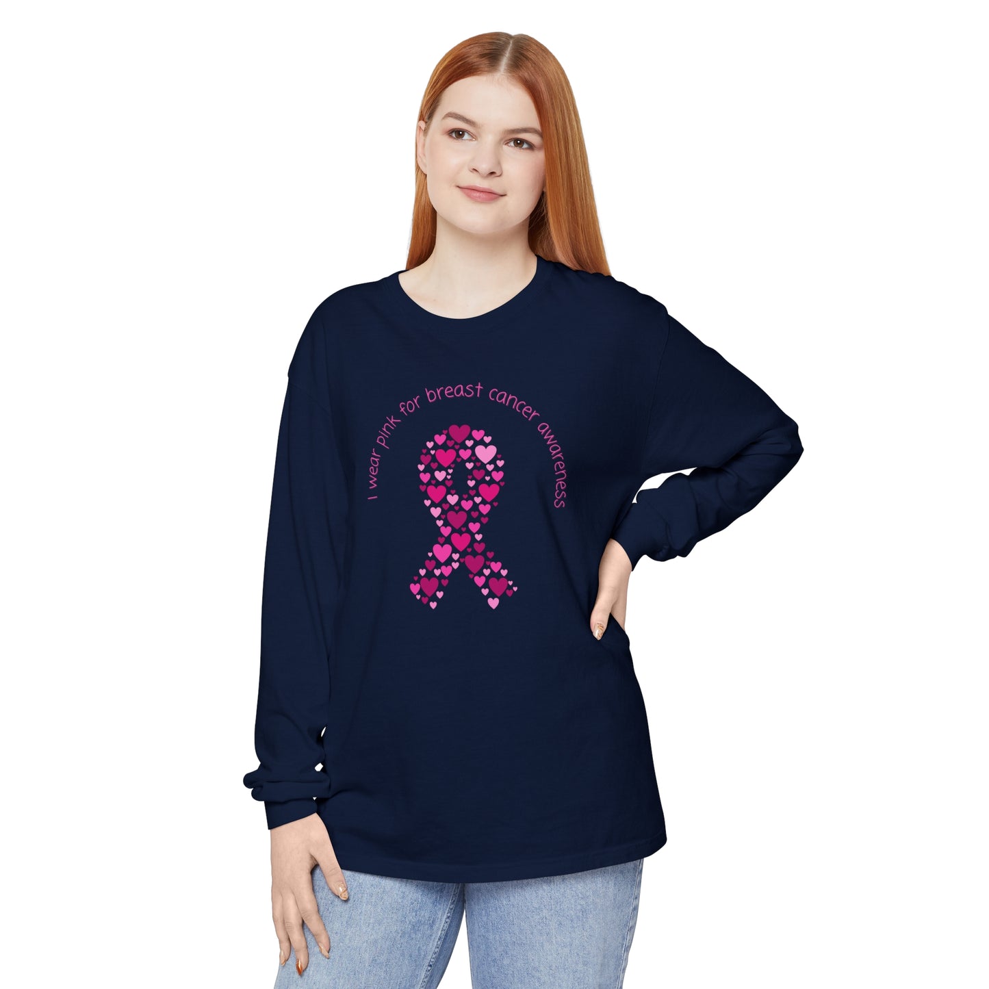 Breast Cancer Awareness Unisex Garment-dyed Long Sleeve T-Shirt