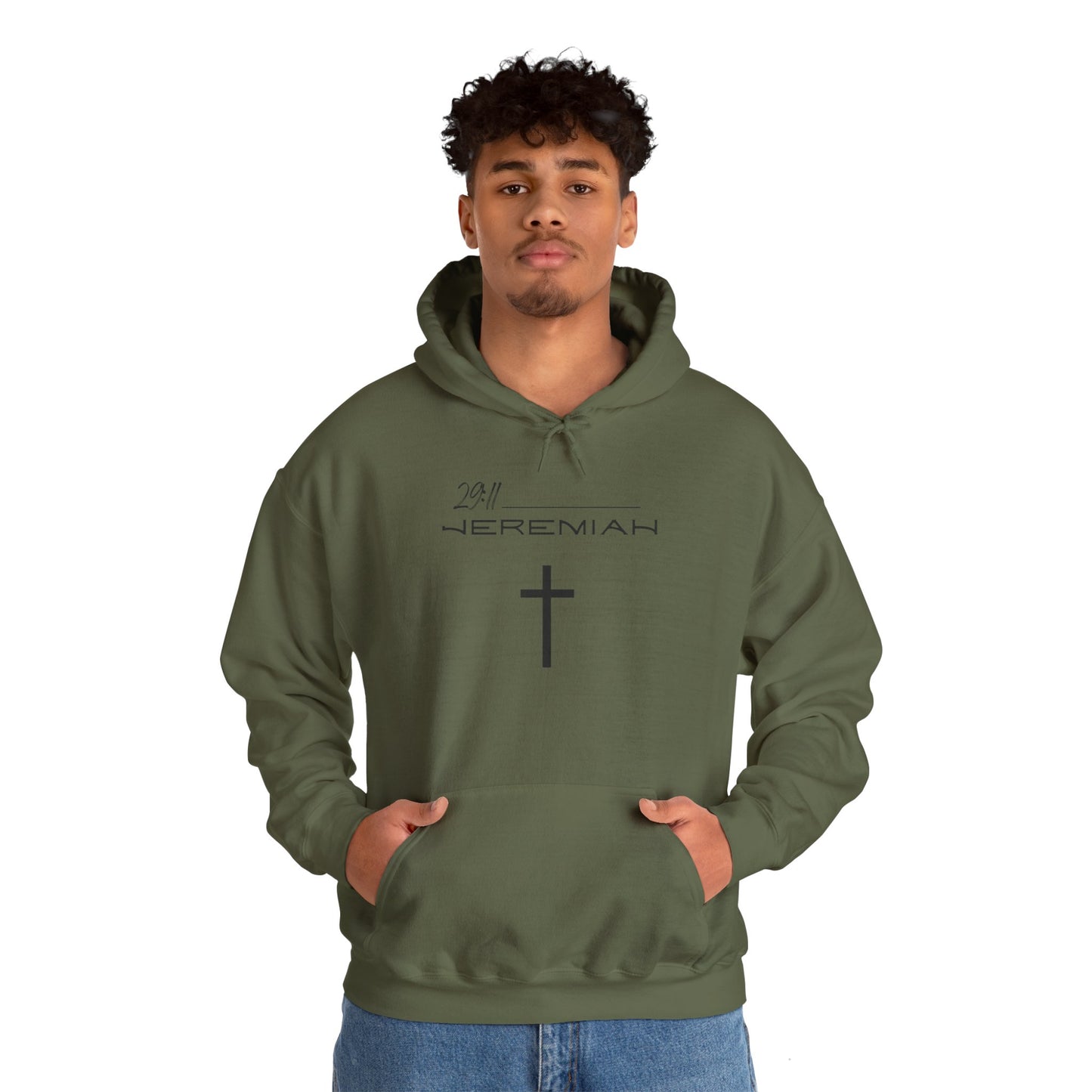 Jeremiah 29:11 w/ Full Scripture On Back Unisex Heavy Blend™ Hooded Sweatshirt