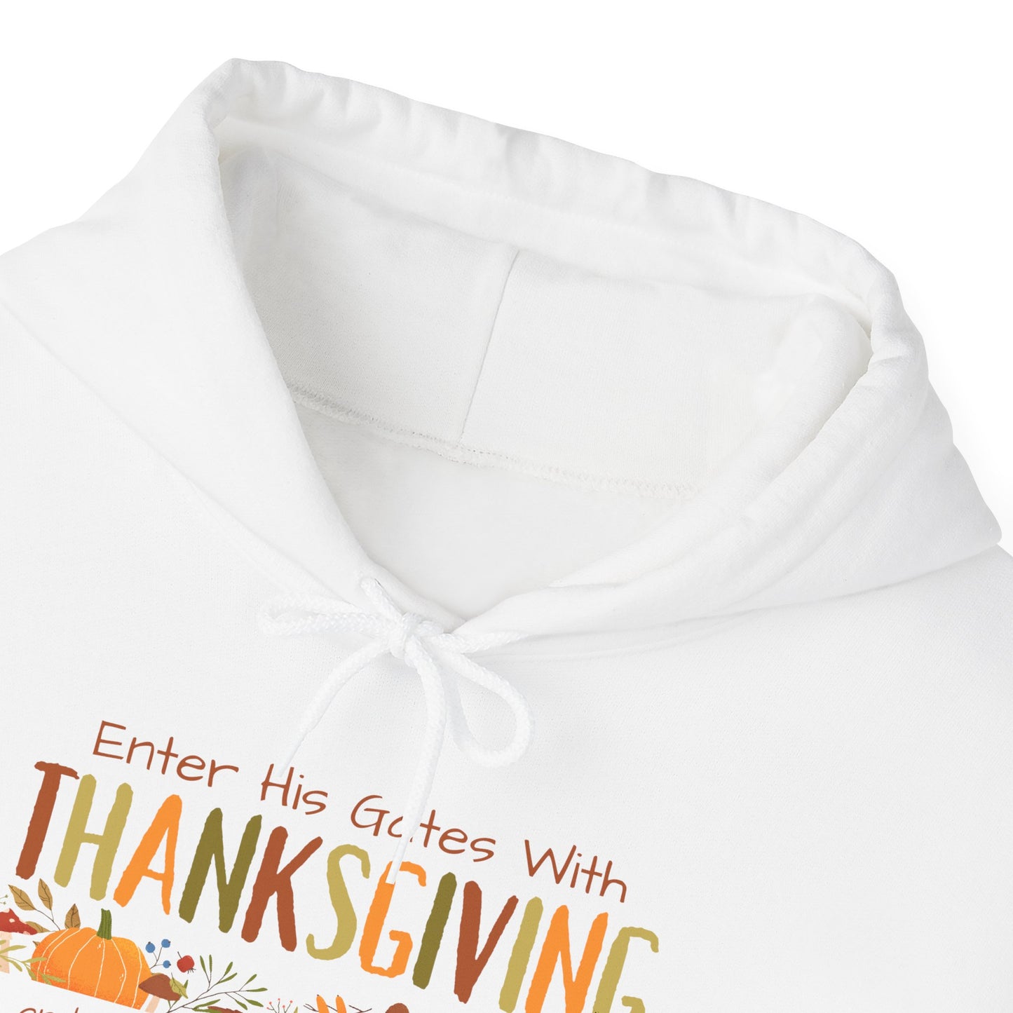 Thanksgiving Psalm 100:4 Unisex Heavy Blend™ Hooded Sweatshirt