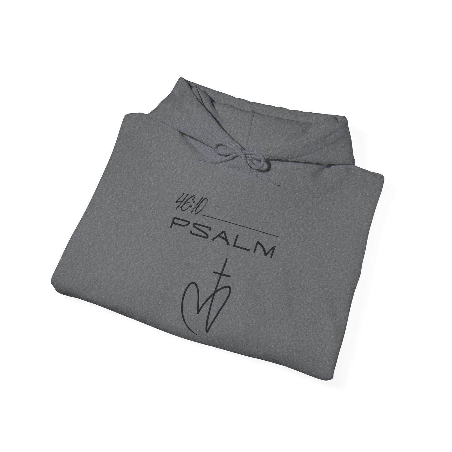 Psalm 46:10 w/ Full Scripture on Back Unisex Heavy Blend™ Hooded Sweatshirt