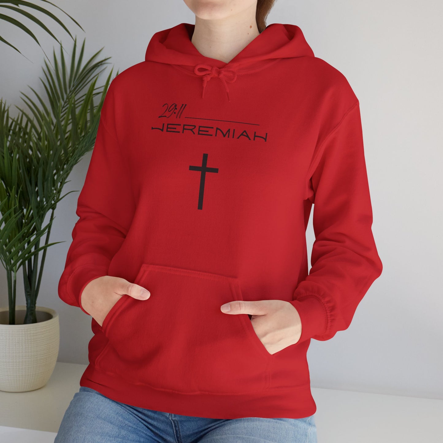 Jeremiah 29:11 w/ Full Scripture On Back Unisex Heavy Blend™ Hooded Sweatshirt