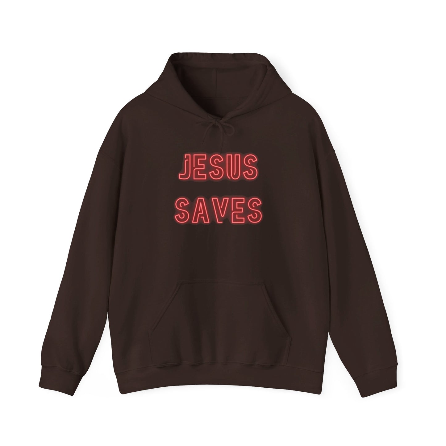 Jesus Saves Neon Signage Unisex Heavy Blend™ Hooded Sweatshirt