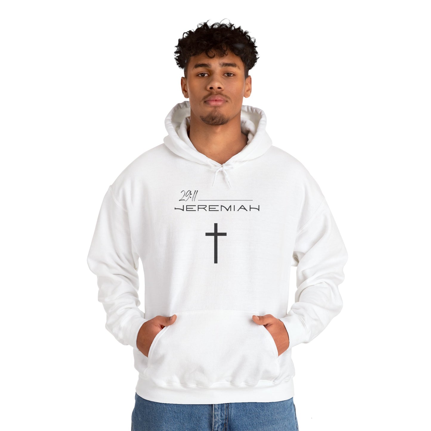 Jeremiah 29:11 w/ Full Scripture On Back Unisex Heavy Blend™ Hooded Sweatshirt