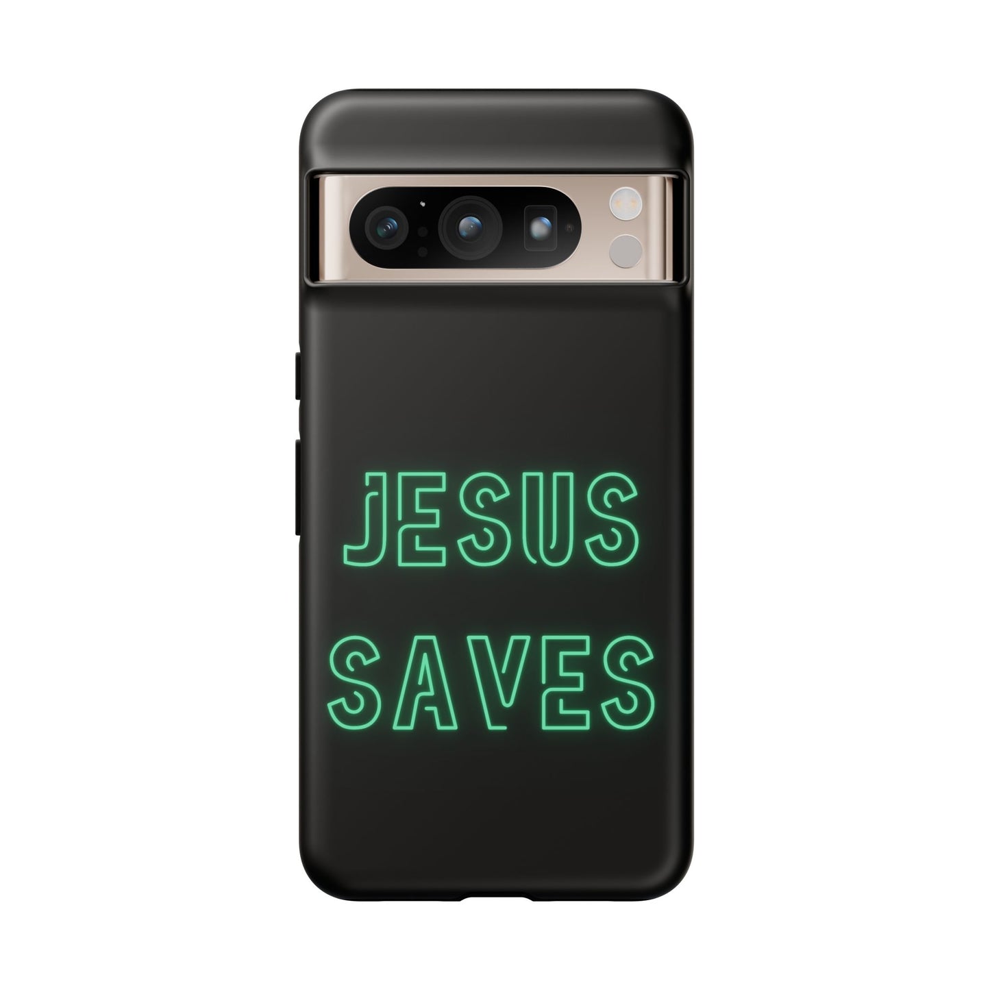 Jesus Saves Neon Signage Green Tough Cases