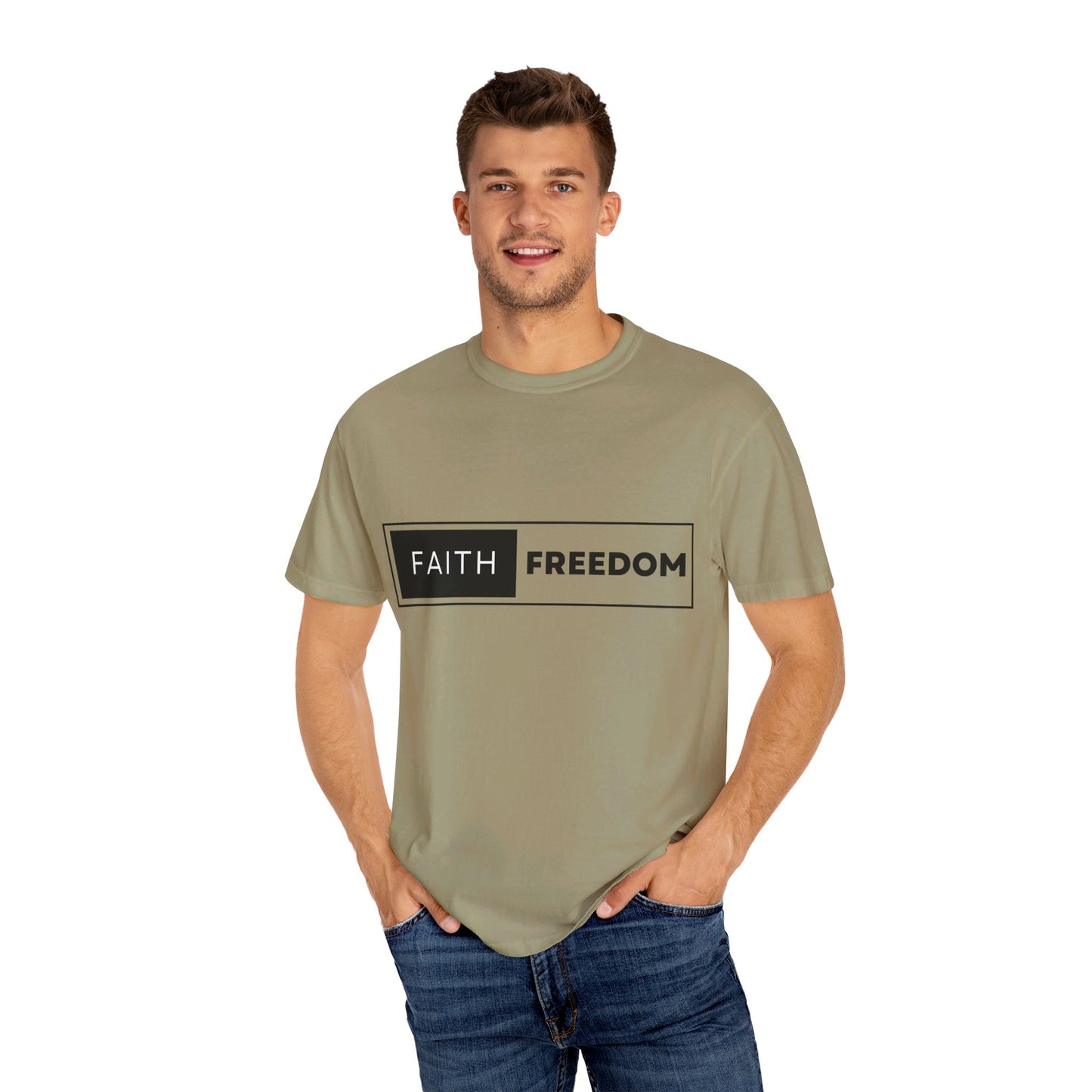 Faith Freedom Unisex Garment-Dyed T-shirt