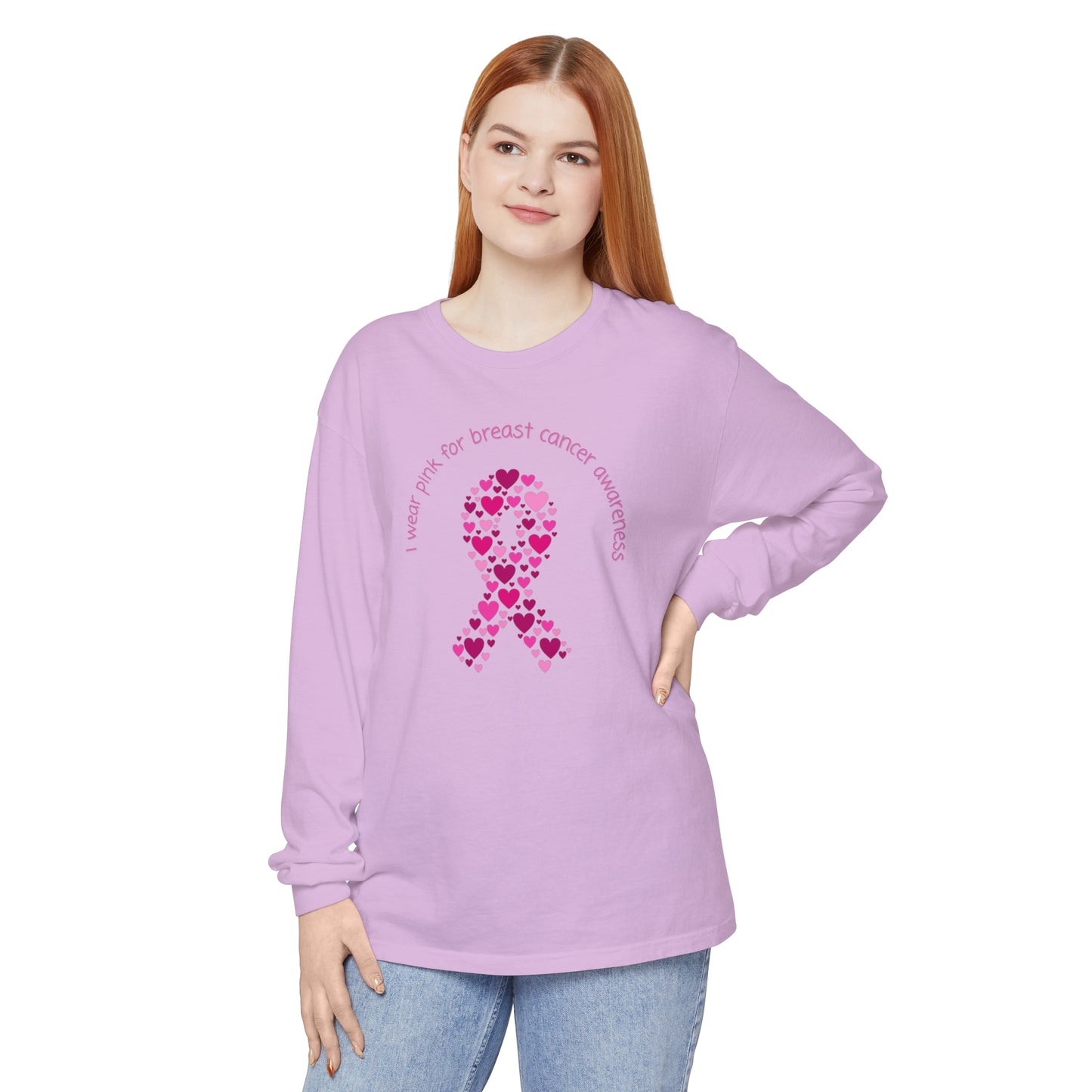 Breast Cancer Awareness Unisex Garment-dyed Long Sleeve T-Shirt