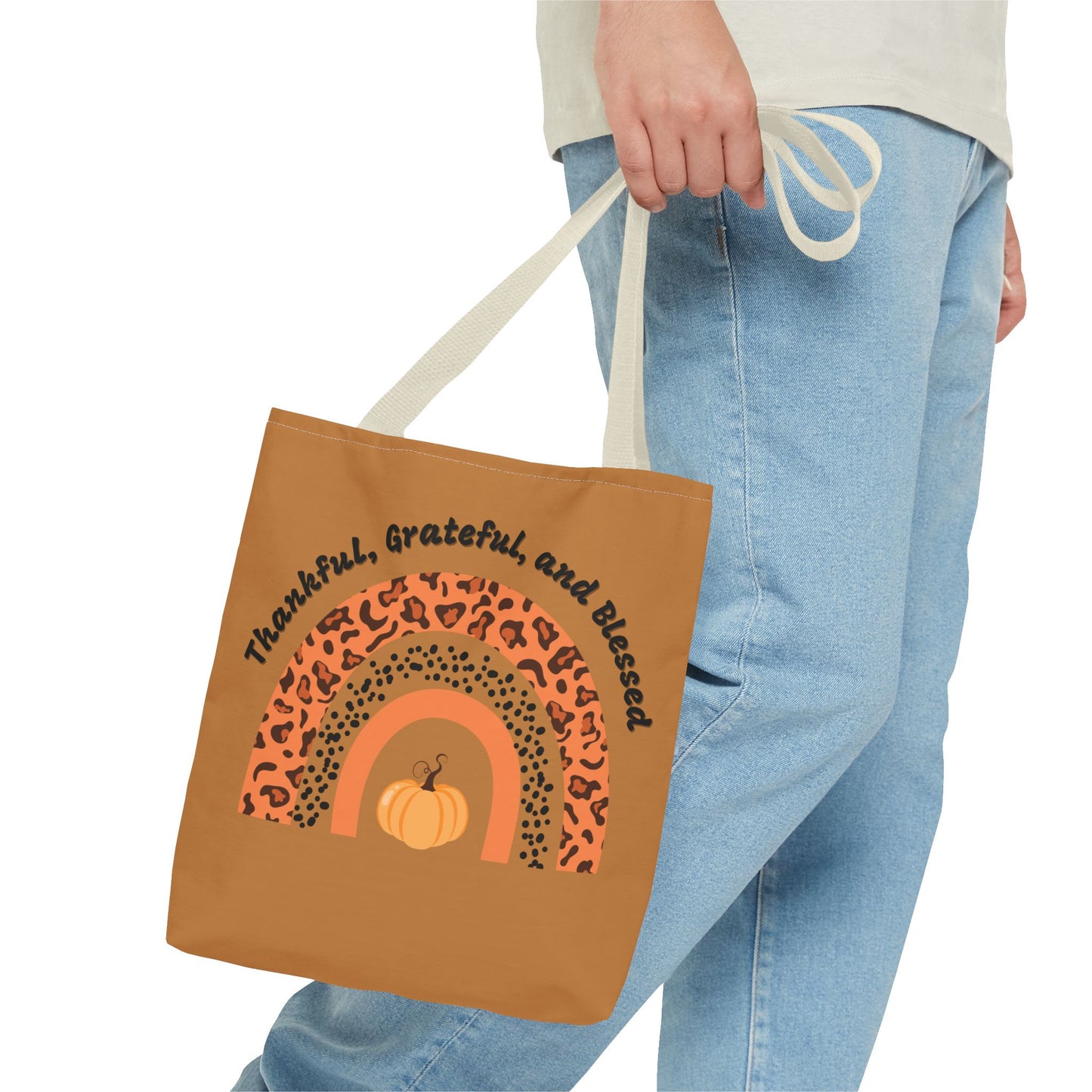 Thankful, Grateful, Blessed Tote Bag (AOP)